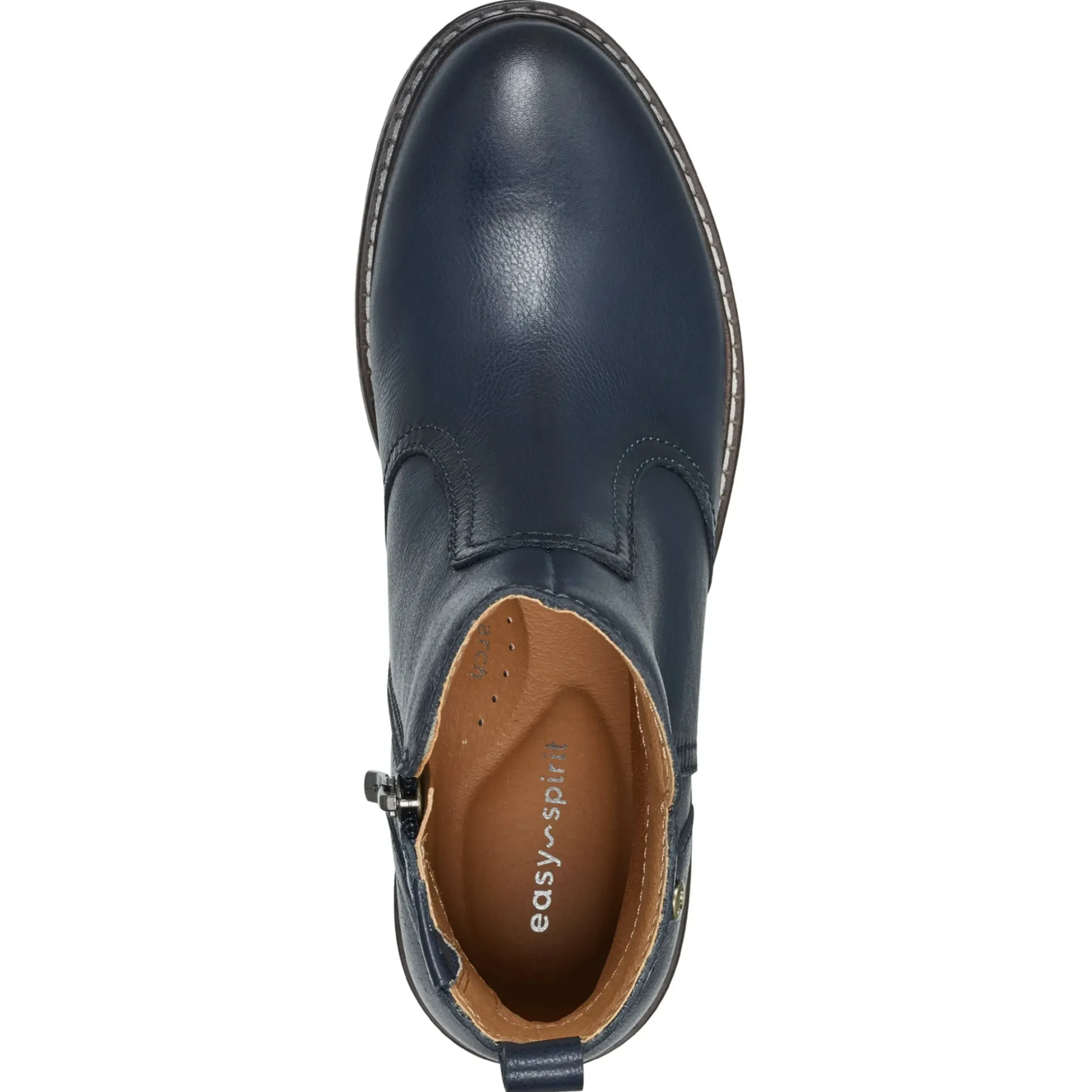 eFlex|eFlex>Easy Spirit Juna Casual Booties Navy Leather