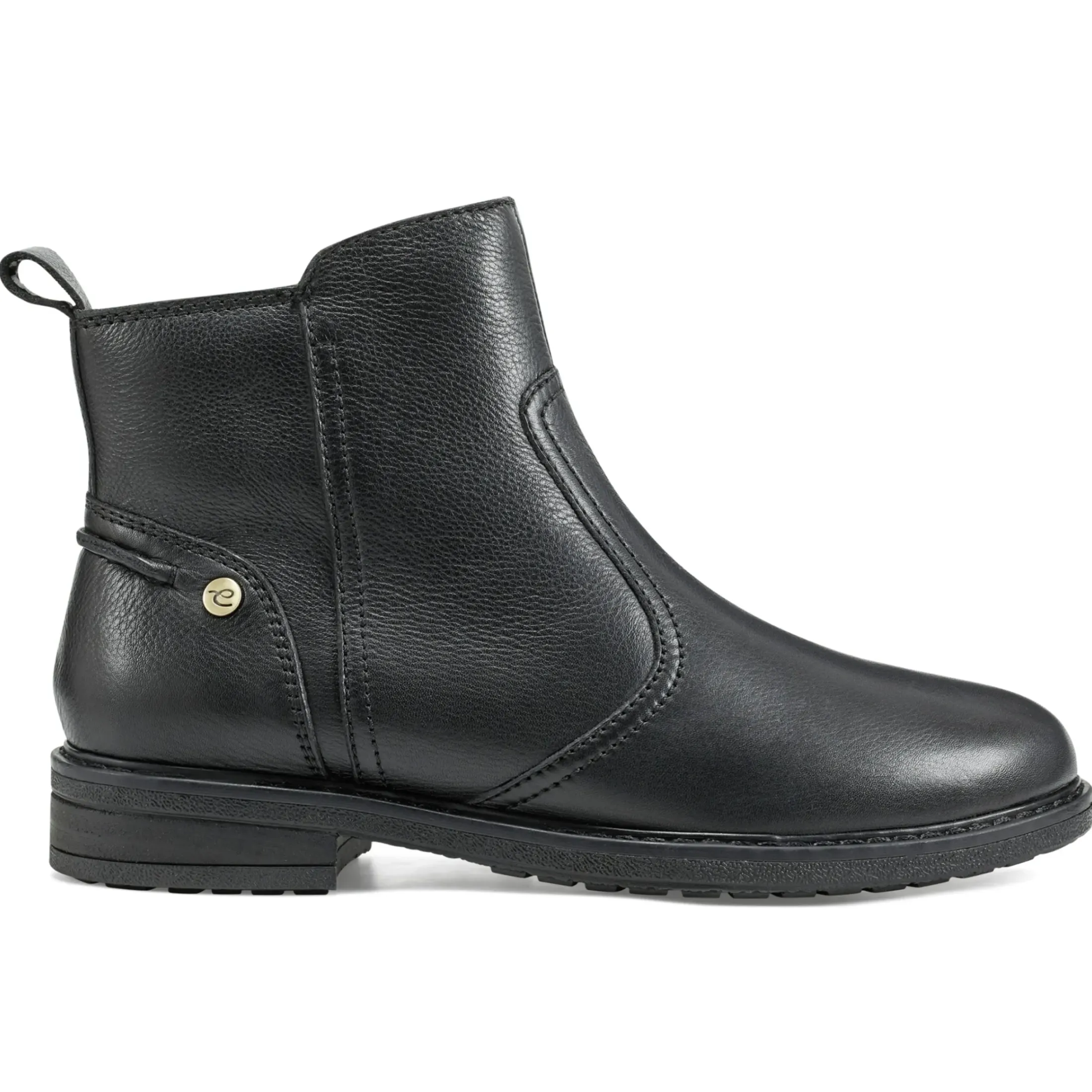 eFlex|eFlex>Easy Spirit Juna Casual Booties Black Leather
