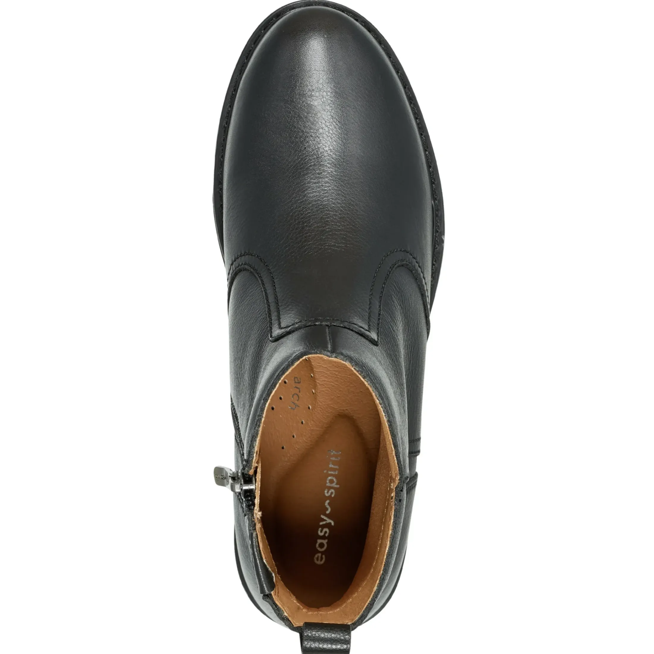 eFlex|eFlex>Easy Spirit Juna Casual Booties Black Leather