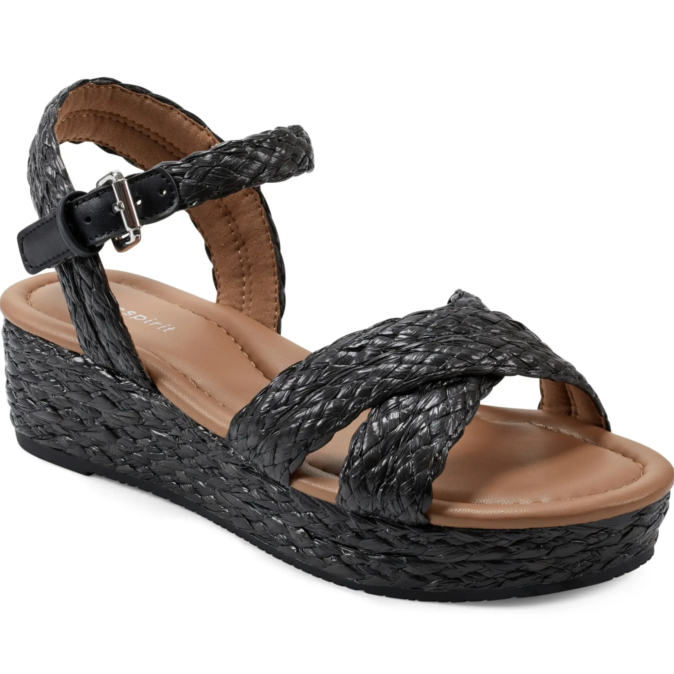 Dress|Sandals>Easy Spirit Karissa Espadrille Sandals Black Raffia