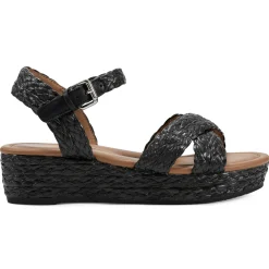 Dress|Sandals>Easy Spirit Karissa Espadrille Sandals Black Raffia