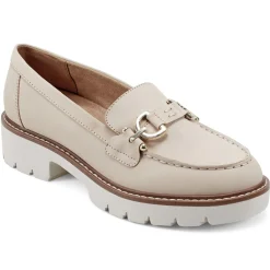 eFlex|eFlex>Easy Spirit Kinndle Lug Sole Casual Loafers Light Natural Nubuck