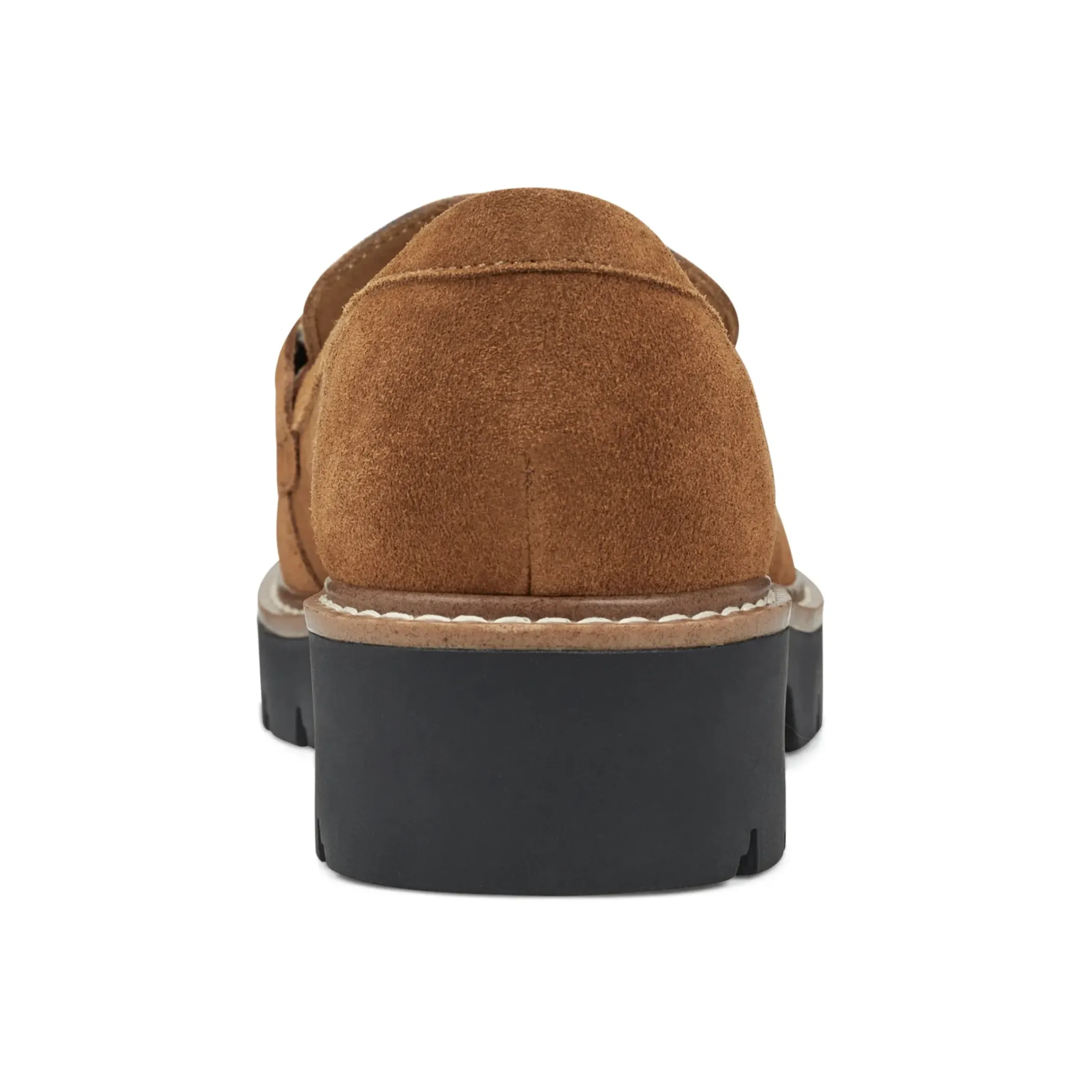 eFlex|eFlex>Easy Spirit Kinndle Lug Sole Casual Loafers Brown Suede