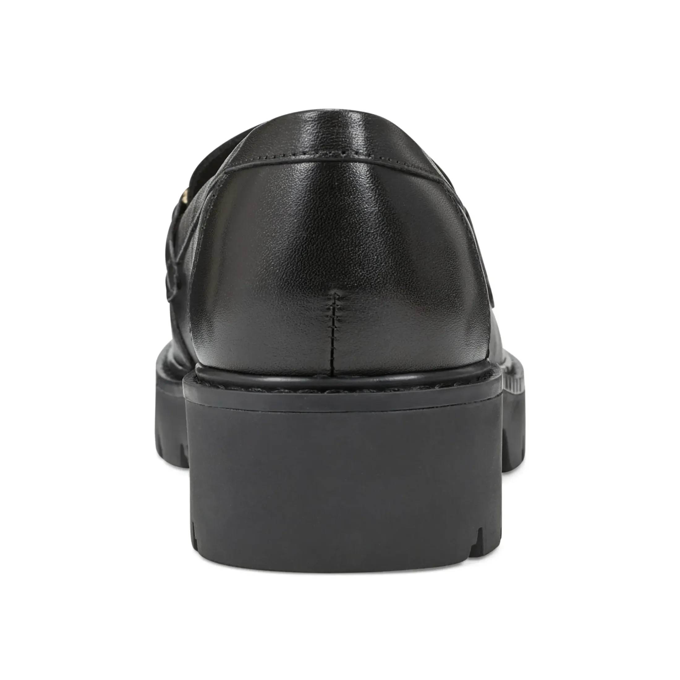 eFlex|eFlex>Easy Spirit Kinndle Lug Sole Casual Loafers Black Leather