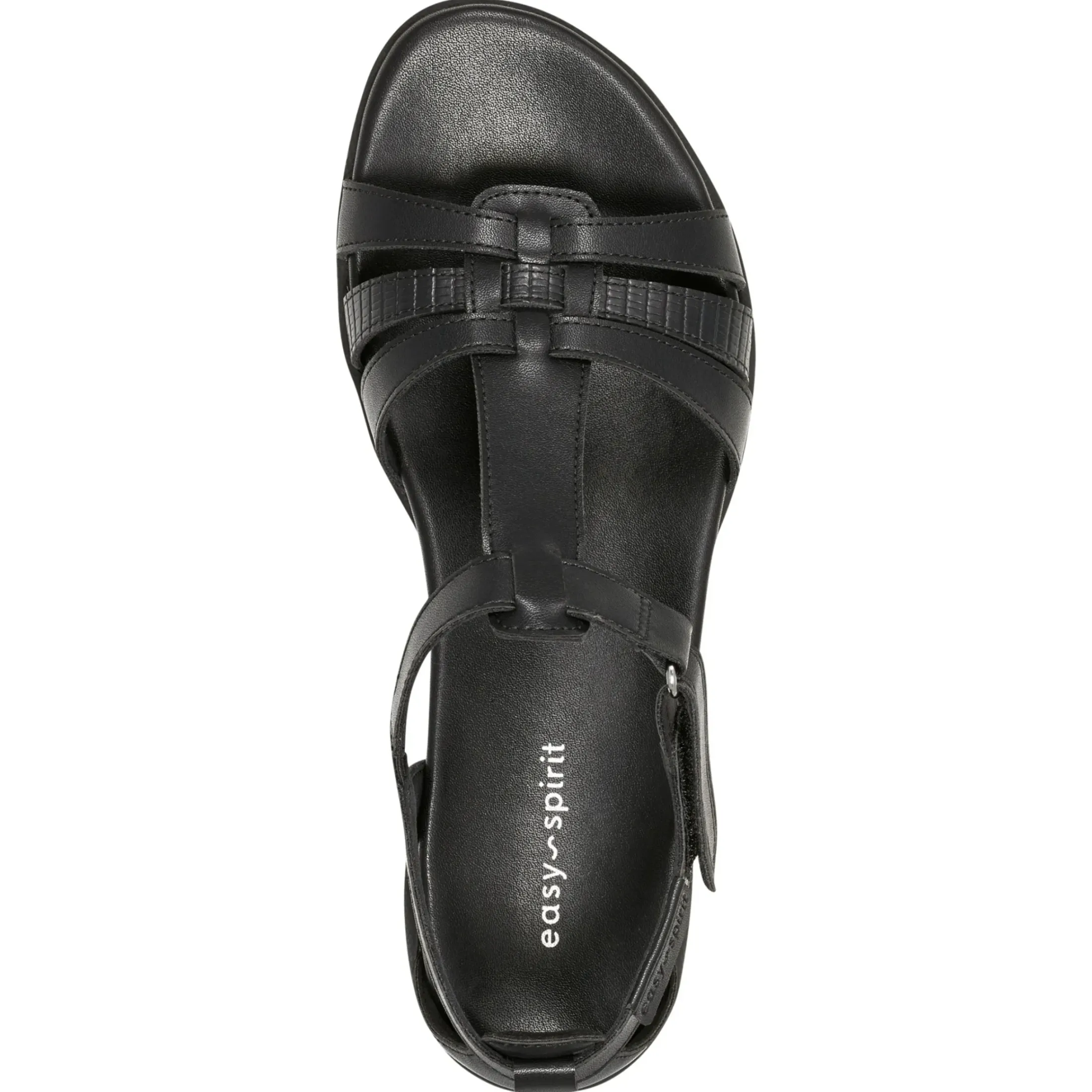 Casual|Sandals>Easy Spirit Leia Adjustable Ankle Strap Sandals Black