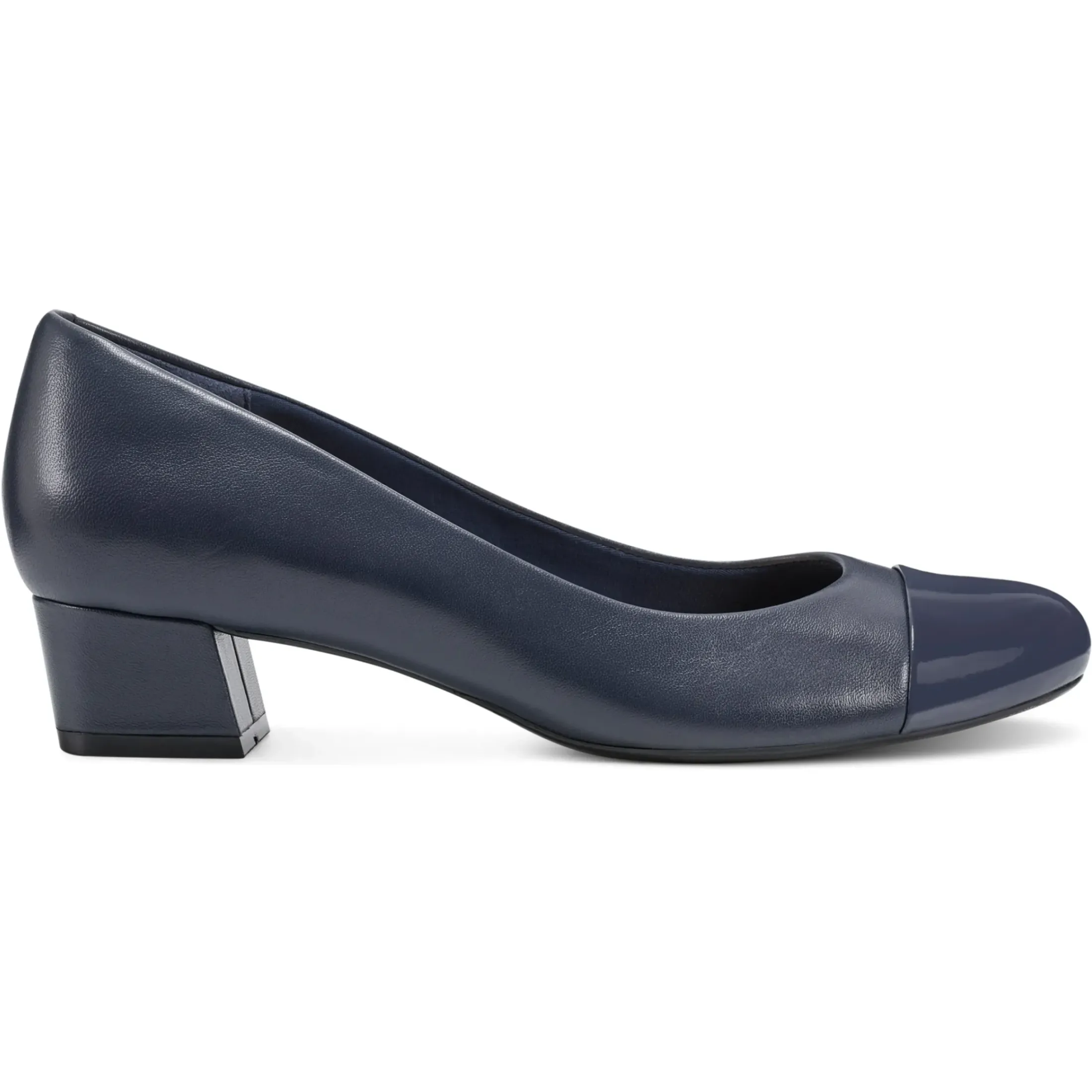 Libie Dress Pumps|Low Heels>Easy Spirit Libie Dress Pumps Navy Leather