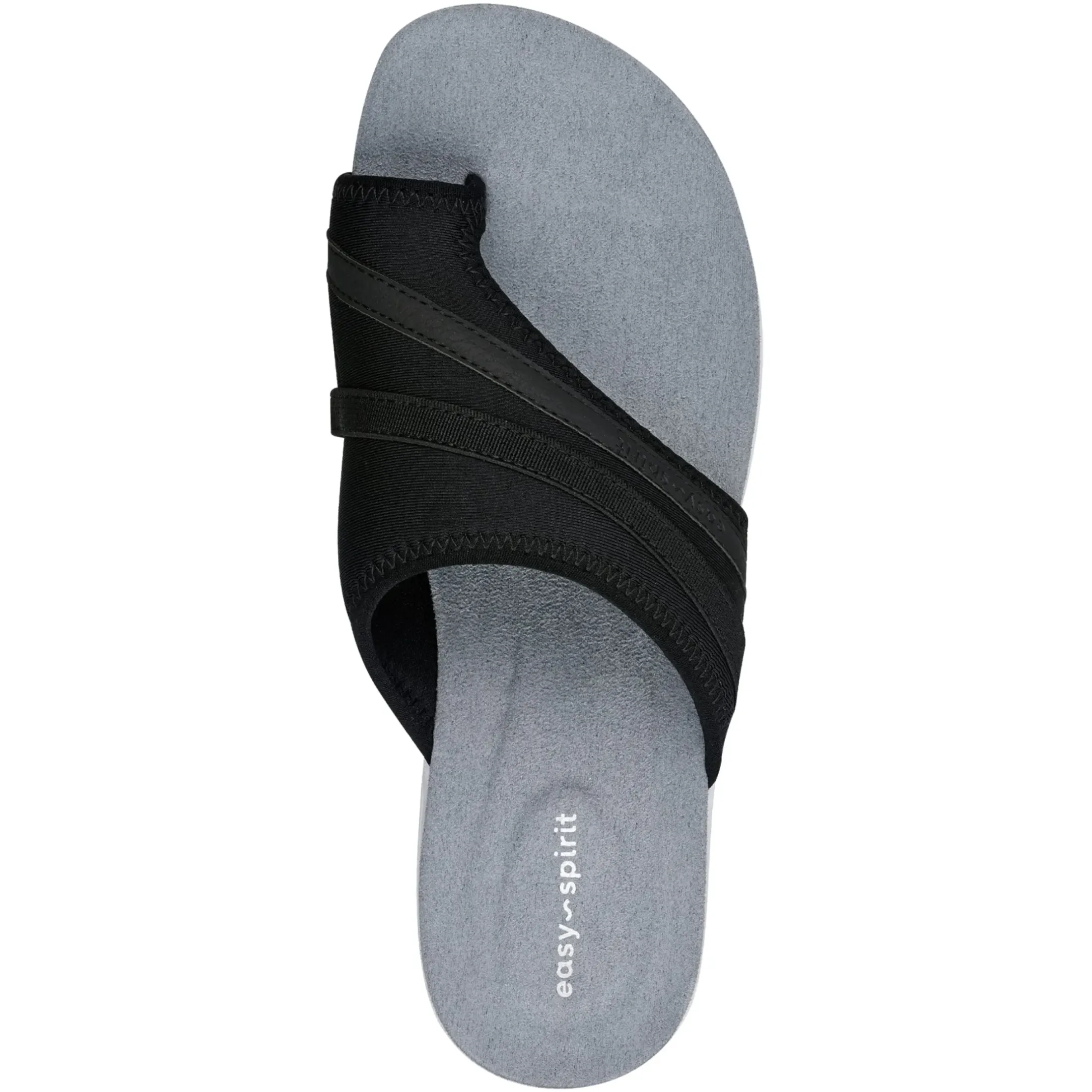 Casual|Flats>Easy Spirit Lola Slip On Sandals Black Fabric