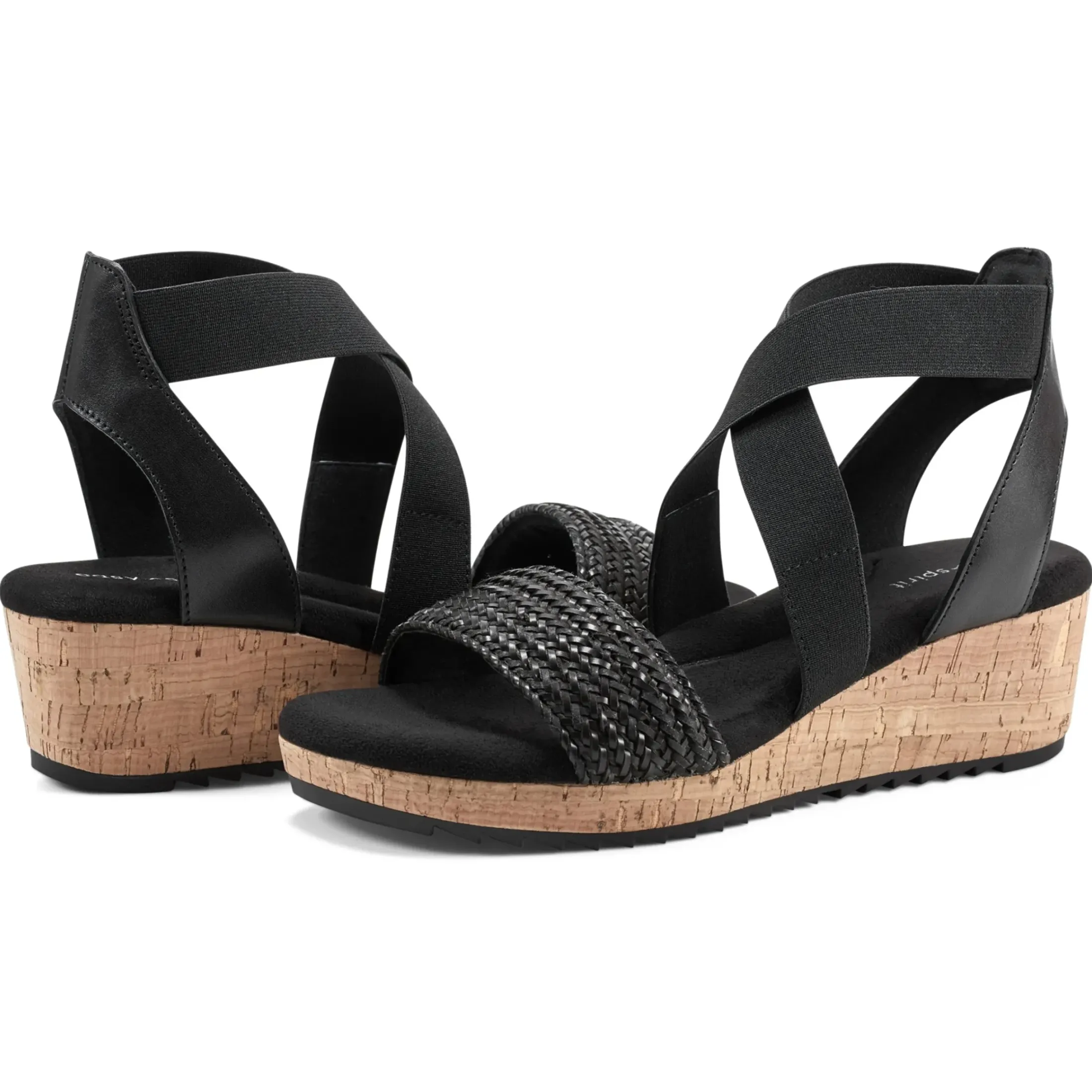 Dress|Sandals>Easy Spirit Lorena Wedge Sandals Black