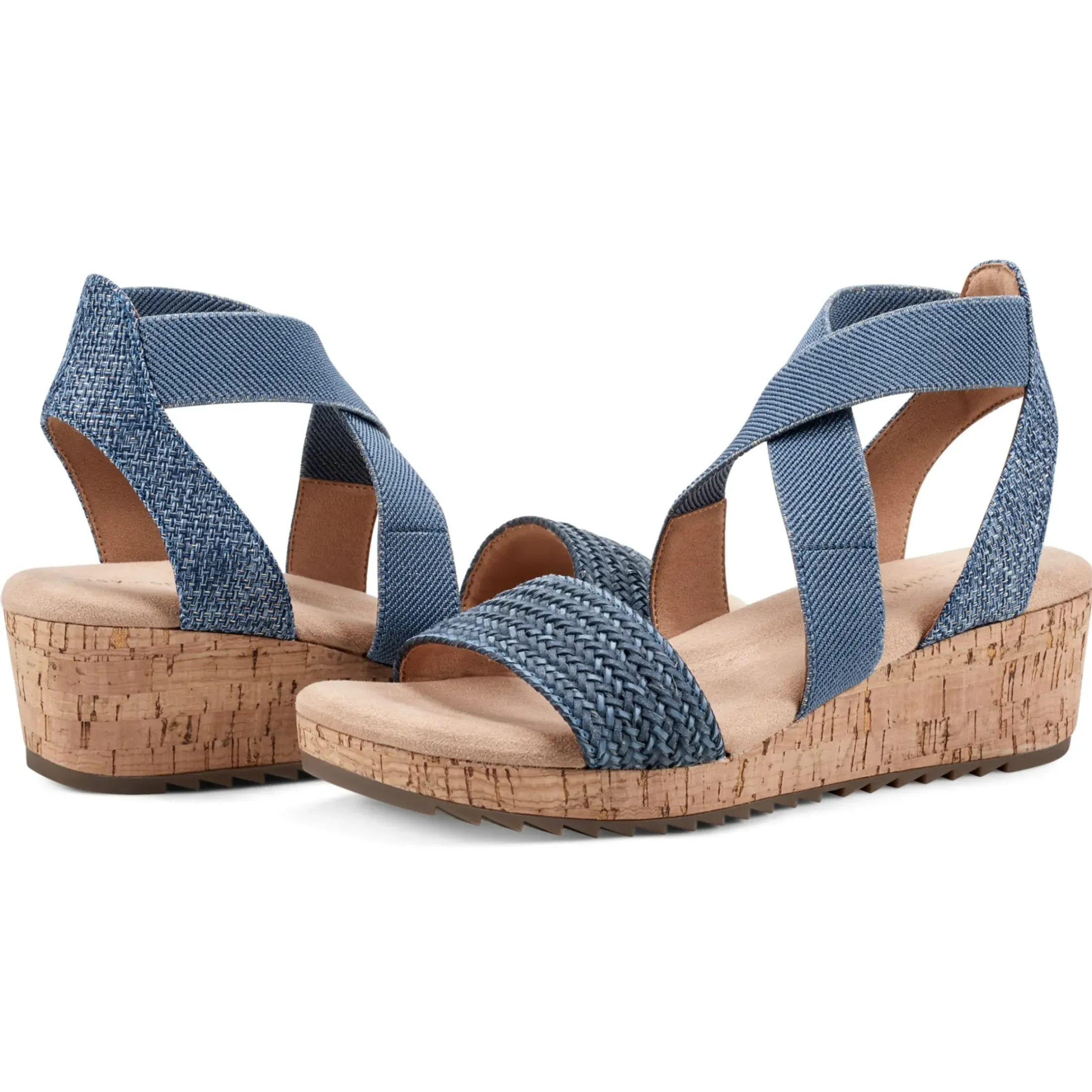 Dress|Sandals>Easy Spirit Lorena Wedge Sandals Denim
