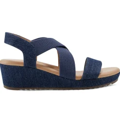 Dress|Sandals>Easy Spirit Lucille Platform Wedge Sandals Denim