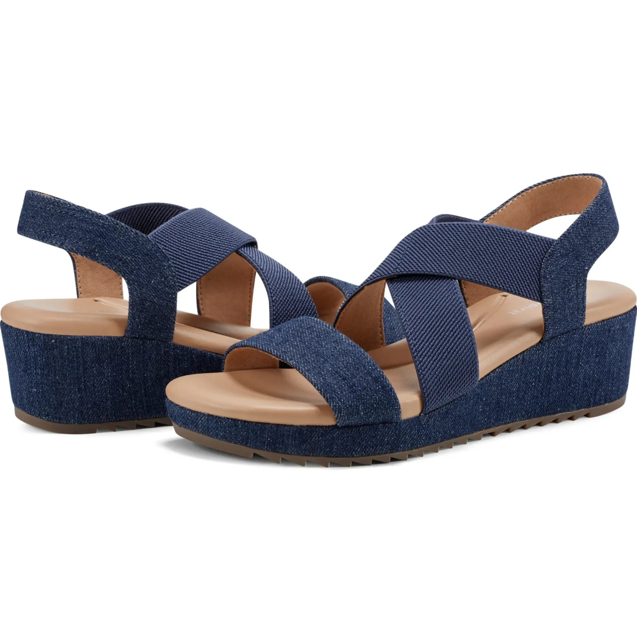 Dress|Sandals>Easy Spirit Lucille Platform Wedge Sandals Denim