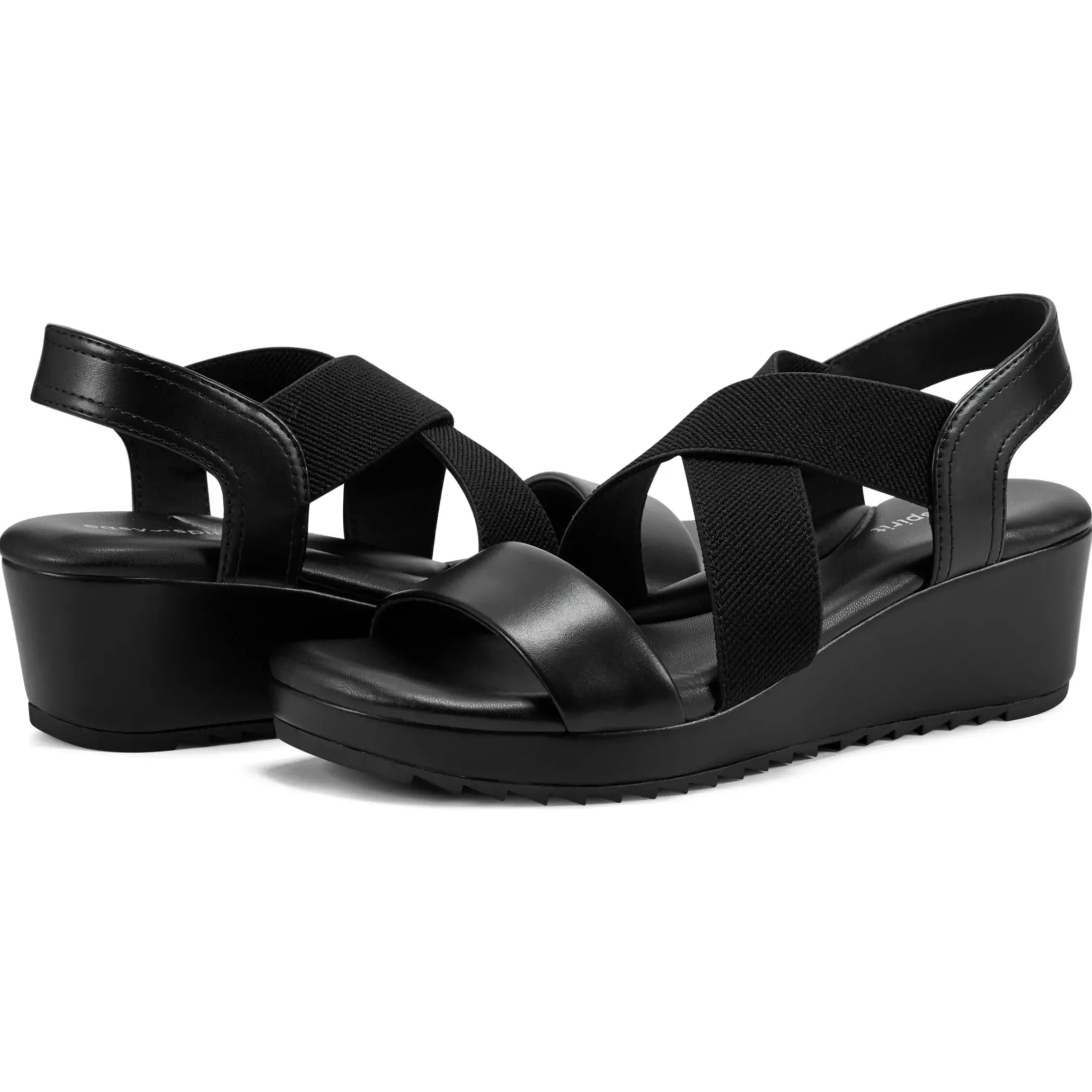 Dress|Sandals>Easy Spirit Lucille Platform Wedge Sandals Black