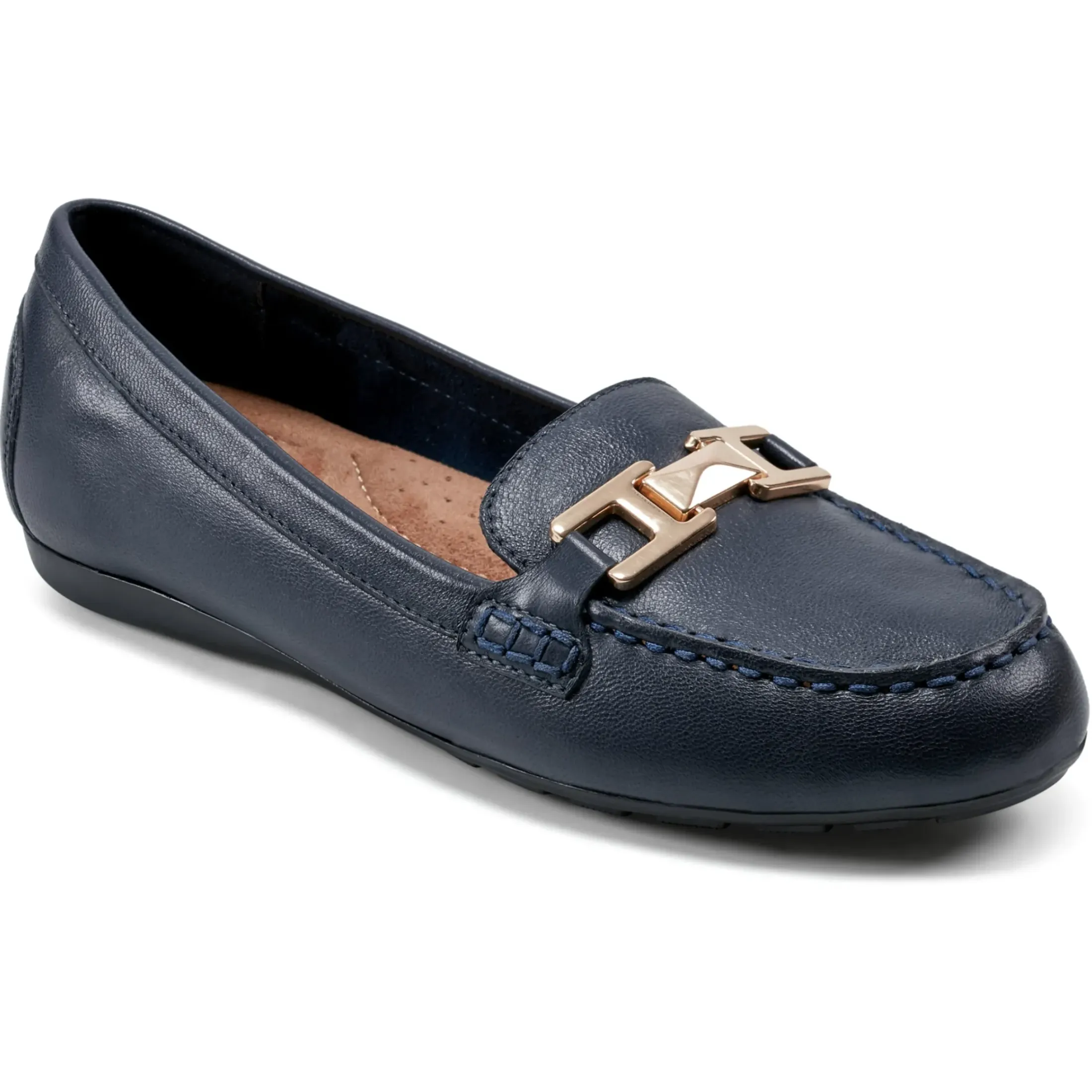 eFlex|eFlex>Easy Spirit Mallorie Casual Loafers Navy Leather