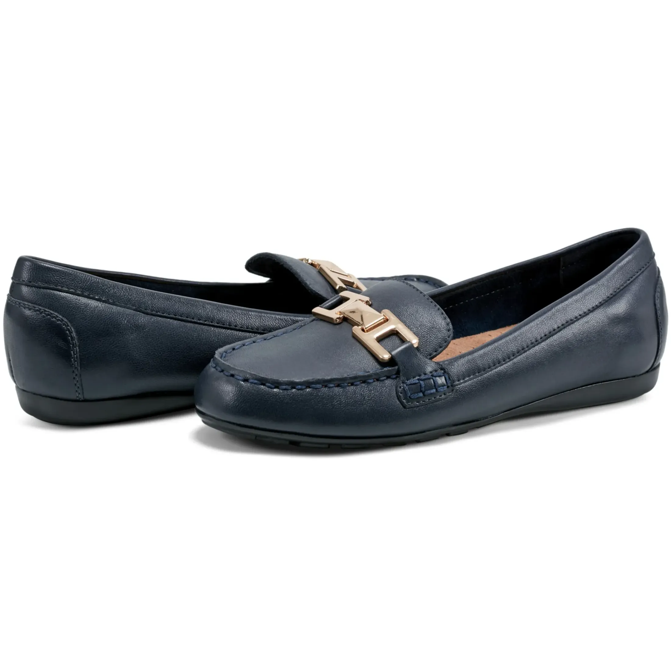 eFlex|eFlex>Easy Spirit Mallorie Casual Loafers Navy Leather