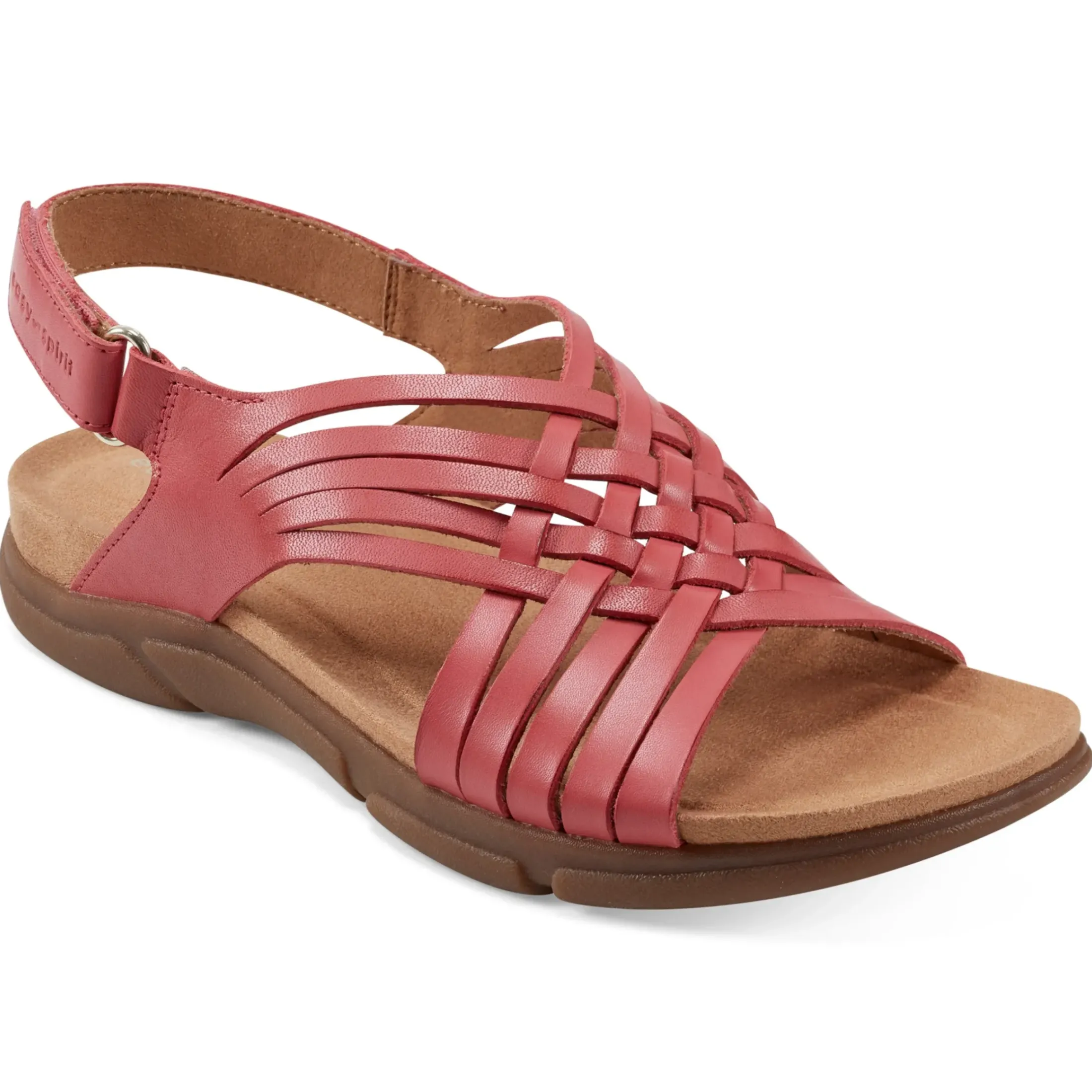 Mar|Casual>Easy Spirit Mar Sandals Coral Leather