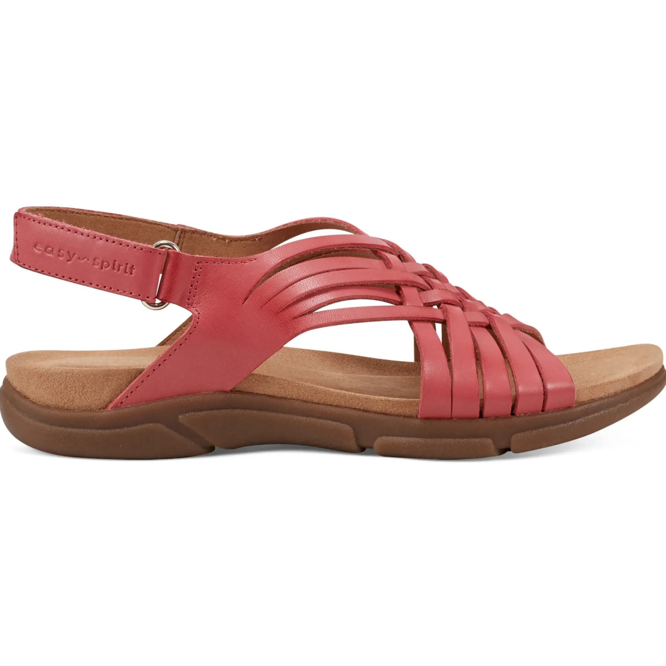 Mar|Casual>Easy Spirit Mar Sandals Coral Leather