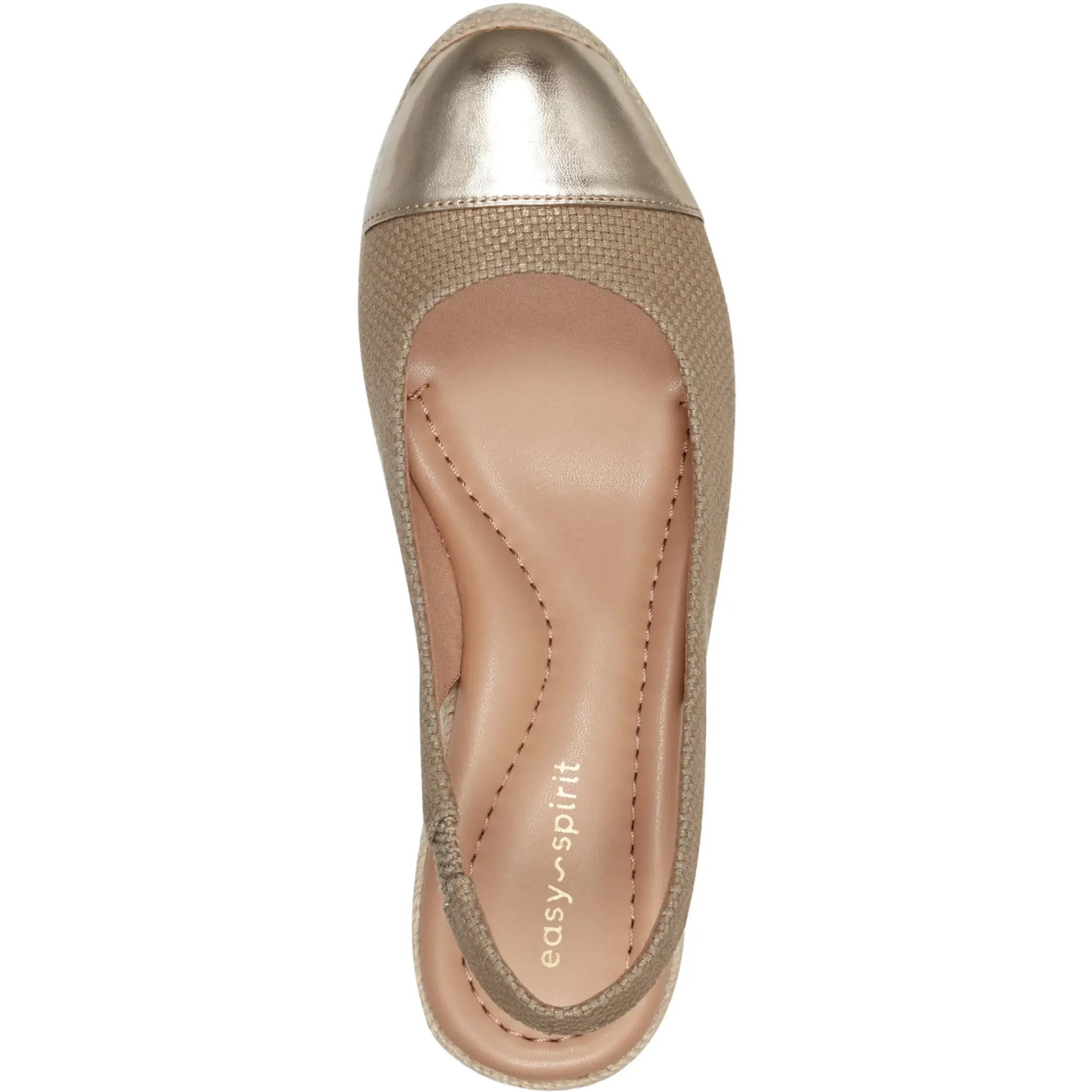 Sandals|Slip Ons>Easy Spirit Margie Platform Wedge Slingbacks Gold