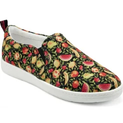 Slip Ons|Slip Ons>Easy Spirit Mariela Washable Slip On Sneakers Black Multi Fruit Print