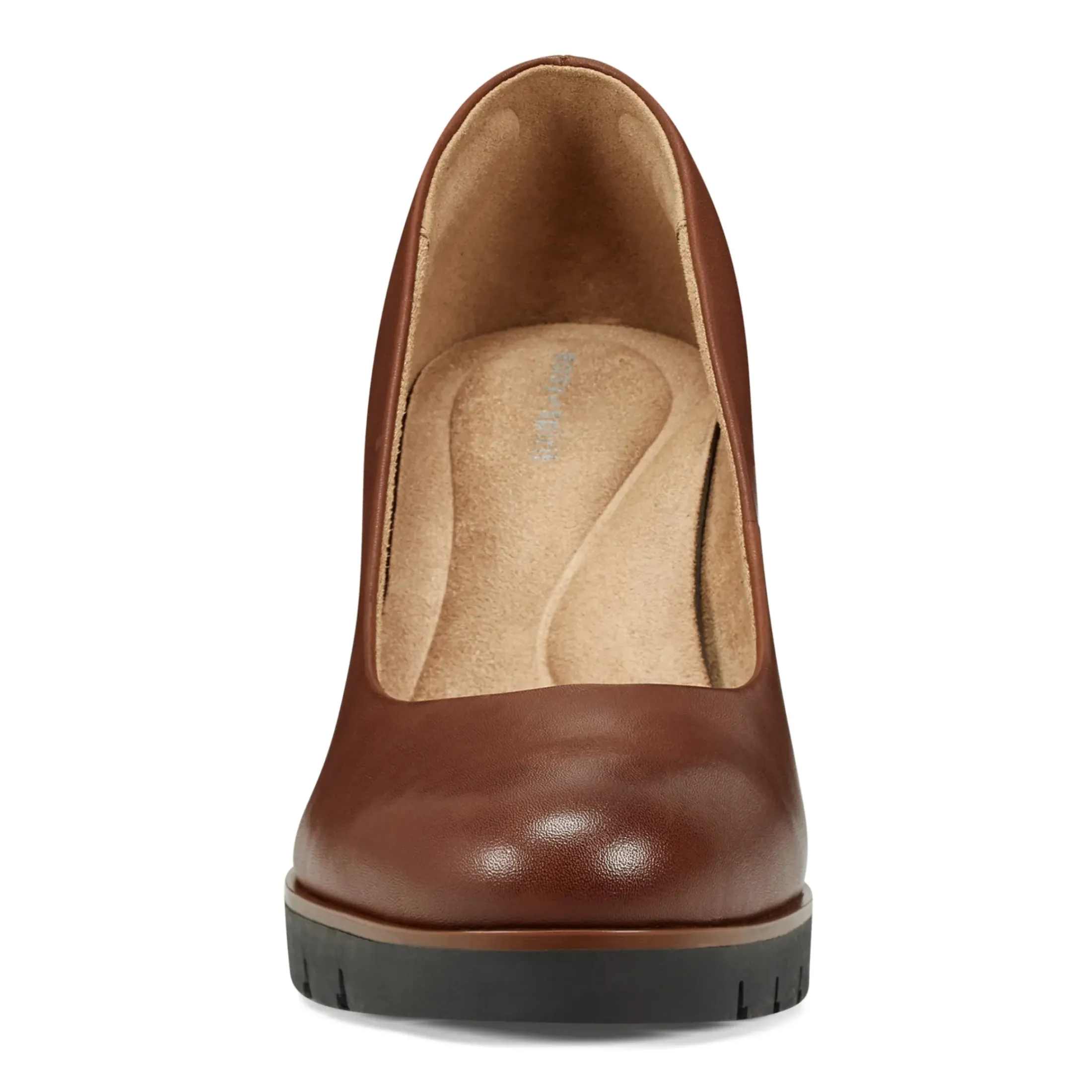 eFlex|eFlex>Easy Spirit Mckay Lug Sole Dress Pumps Brown Leather