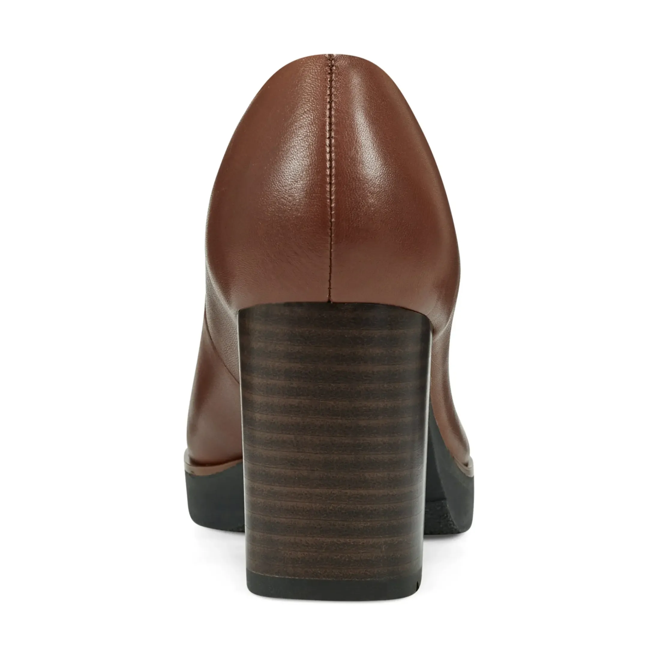 eFlex|eFlex>Easy Spirit Mckay Lug Sole Dress Pumps Brown Leather