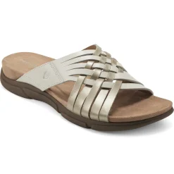 Mar|Casual>Easy Spirit Meadow Slip On Sandals Chic Cream Pearlized