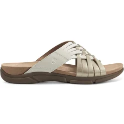 Mar|Casual>Easy Spirit Meadow Slip On Sandals Chic Cream Pearlized