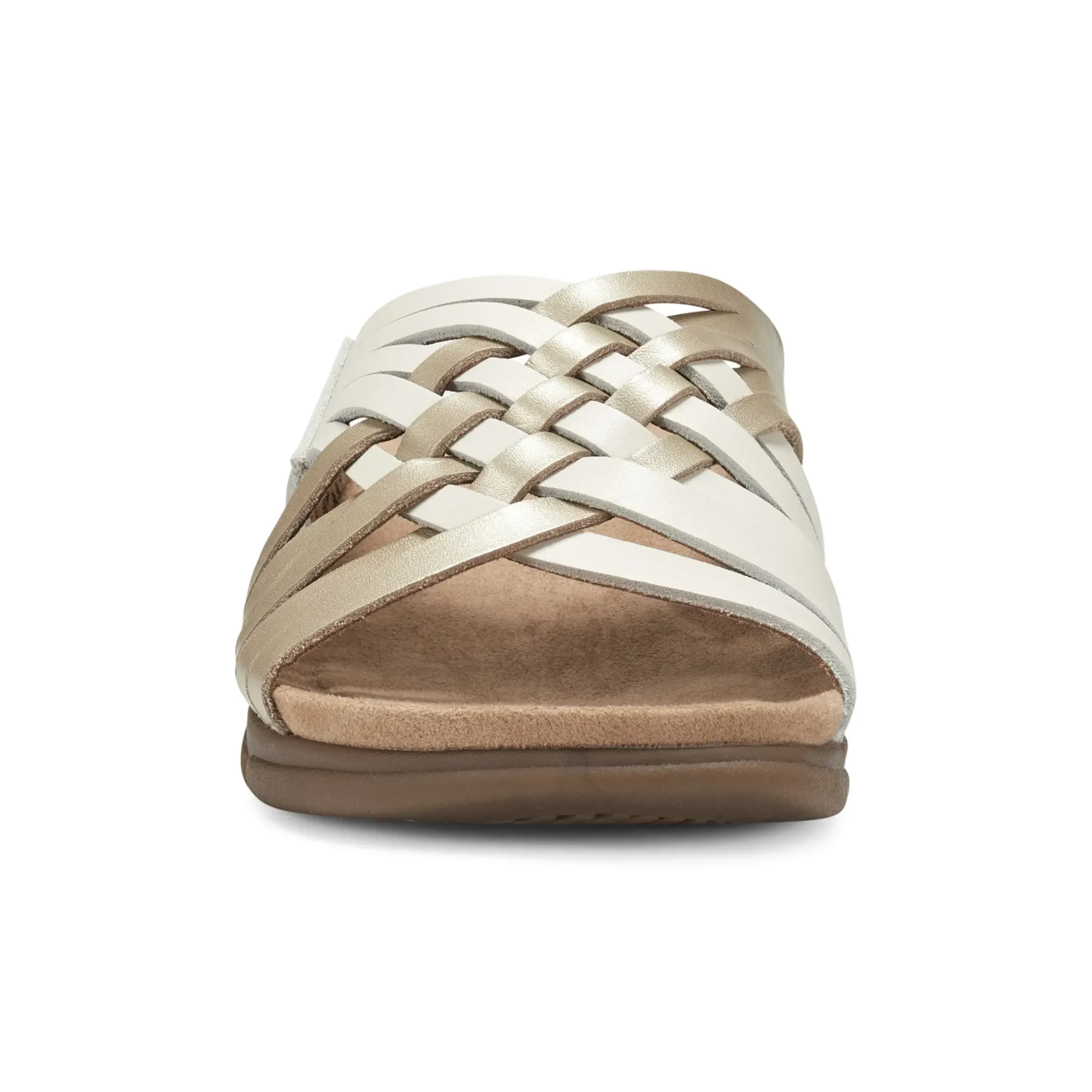 Mar|Casual>Easy Spirit Meadow Slip On Sandals Chic Cream Pearlized