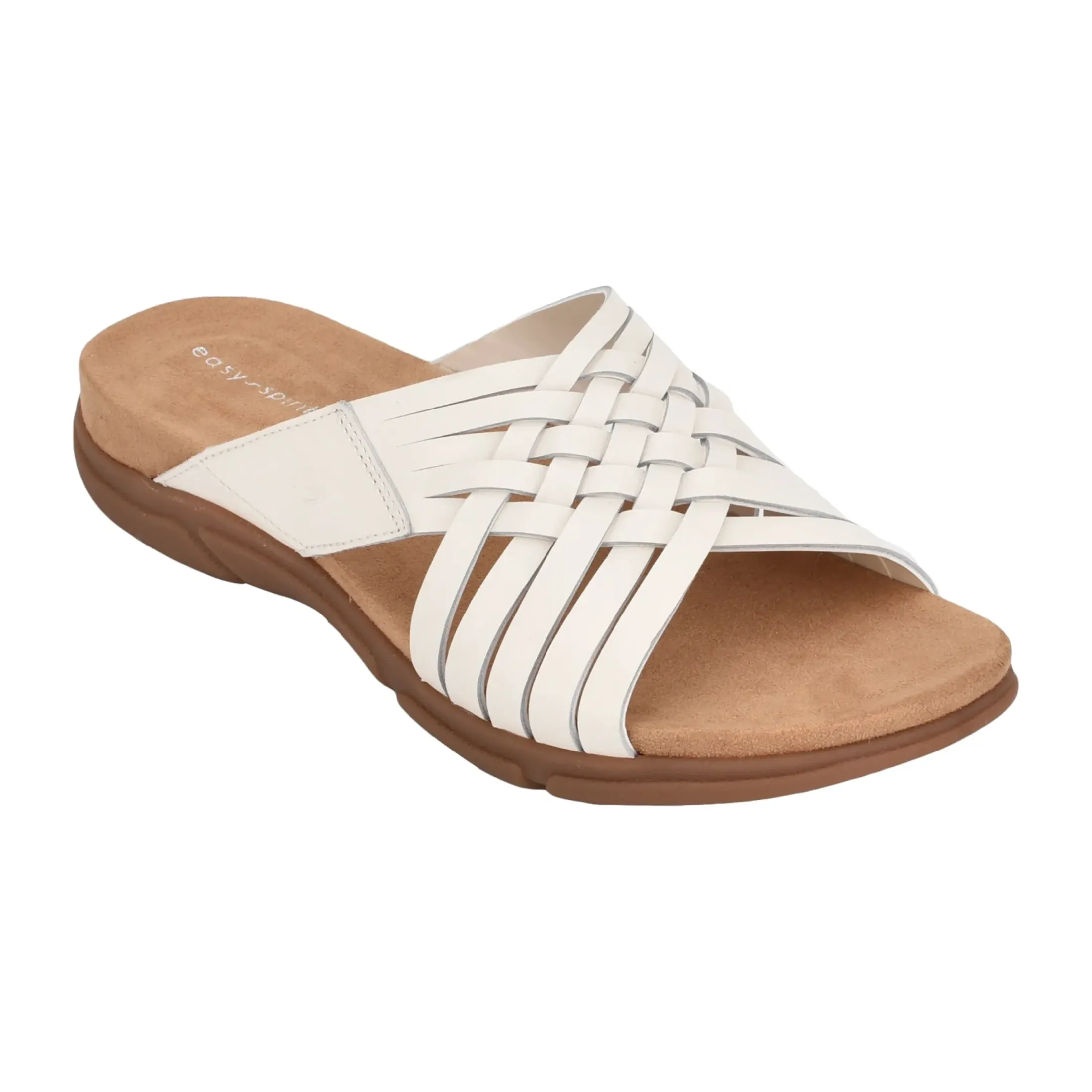 Mar|Casual>Easy Spirit Meadow Slip On Sandals Ivory Leather