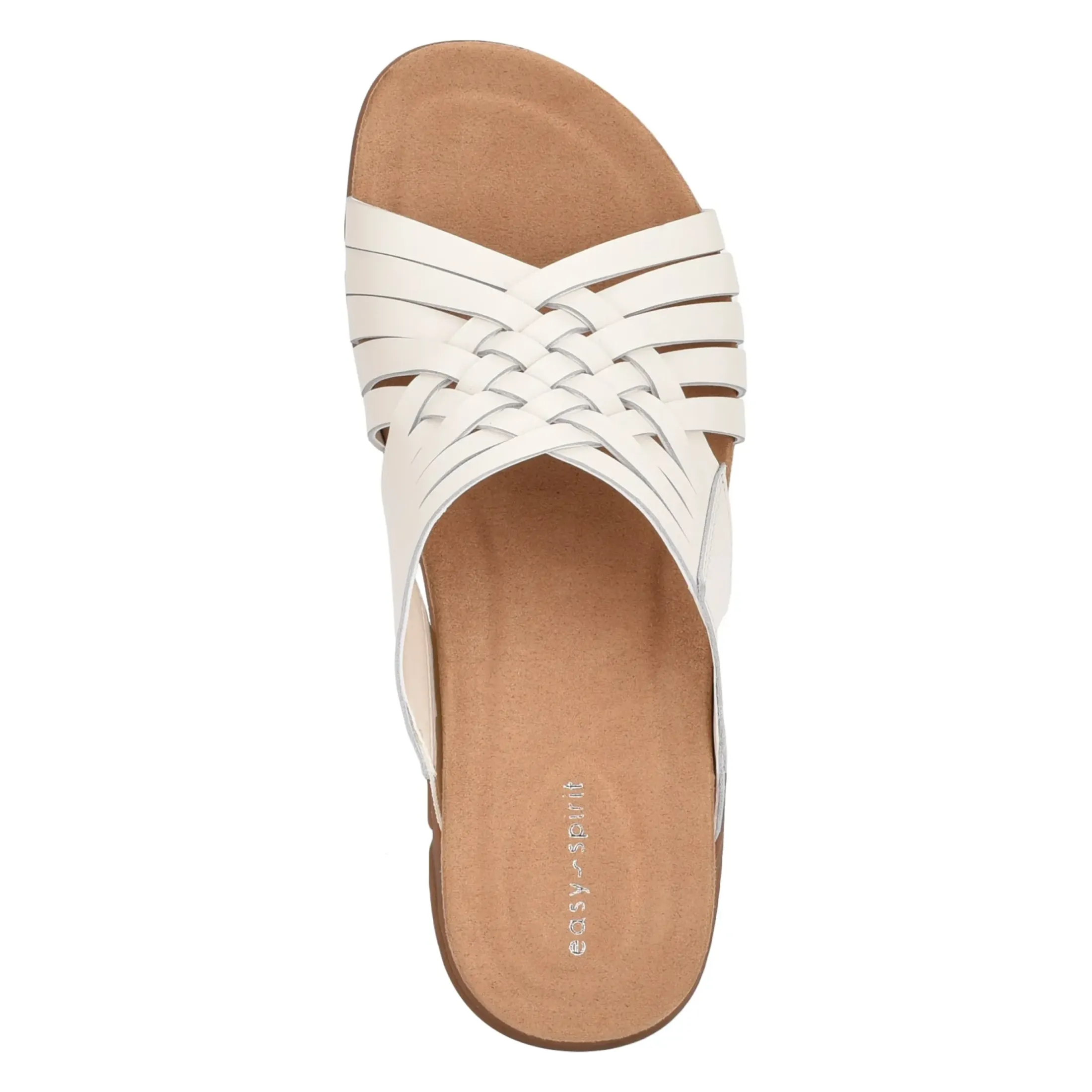 Mar|Casual>Easy Spirit Meadow Slip On Sandals Ivory Leather