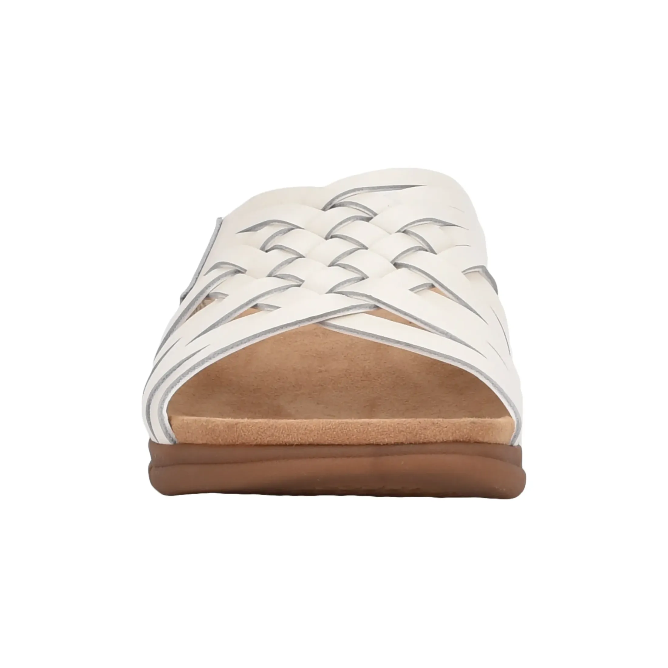 Mar|Casual>Easy Spirit Meadow Slip On Sandals Ivory Leather