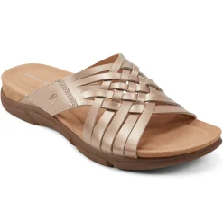 Mar|Casual>Easy Spirit Meadow Slip On Sandals Bronze Leather