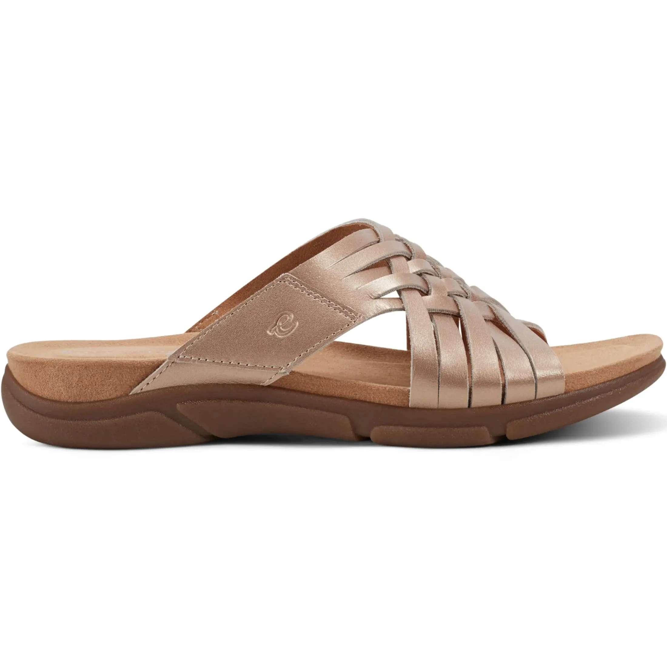 Mar|Casual>Easy Spirit Meadow Slip On Sandals Bronze Leather