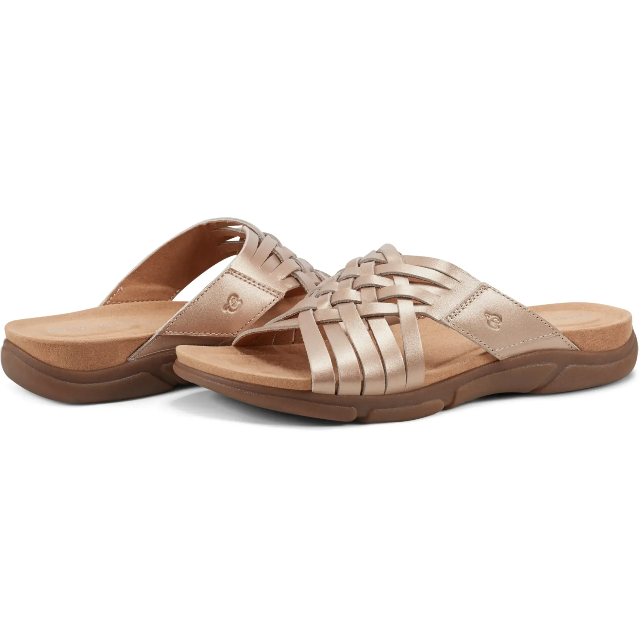 Mar|Casual>Easy Spirit Meadow Slip On Sandals Bronze Leather