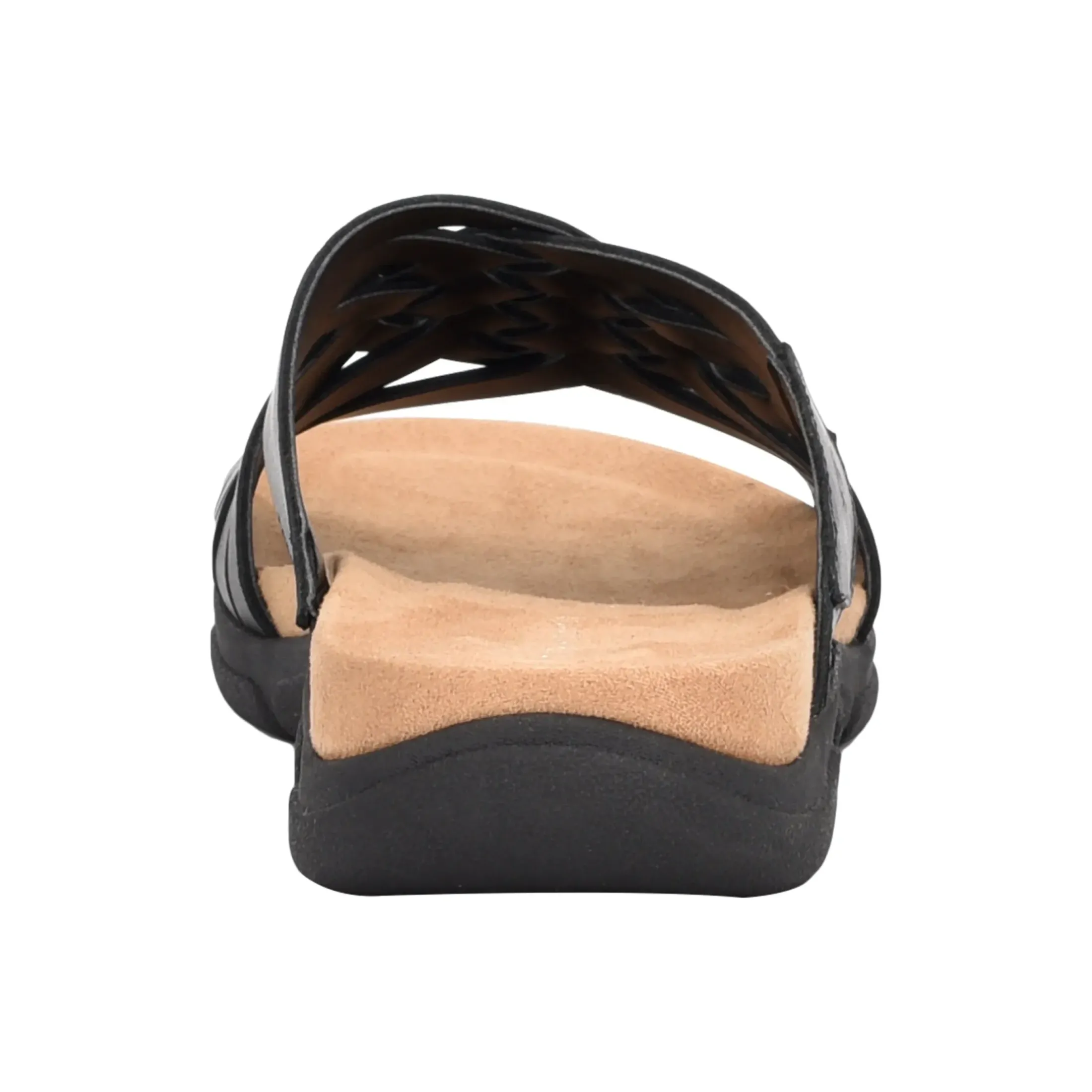Mar|Casual>Easy Spirit Meadow Slip On Sandals Black Leather