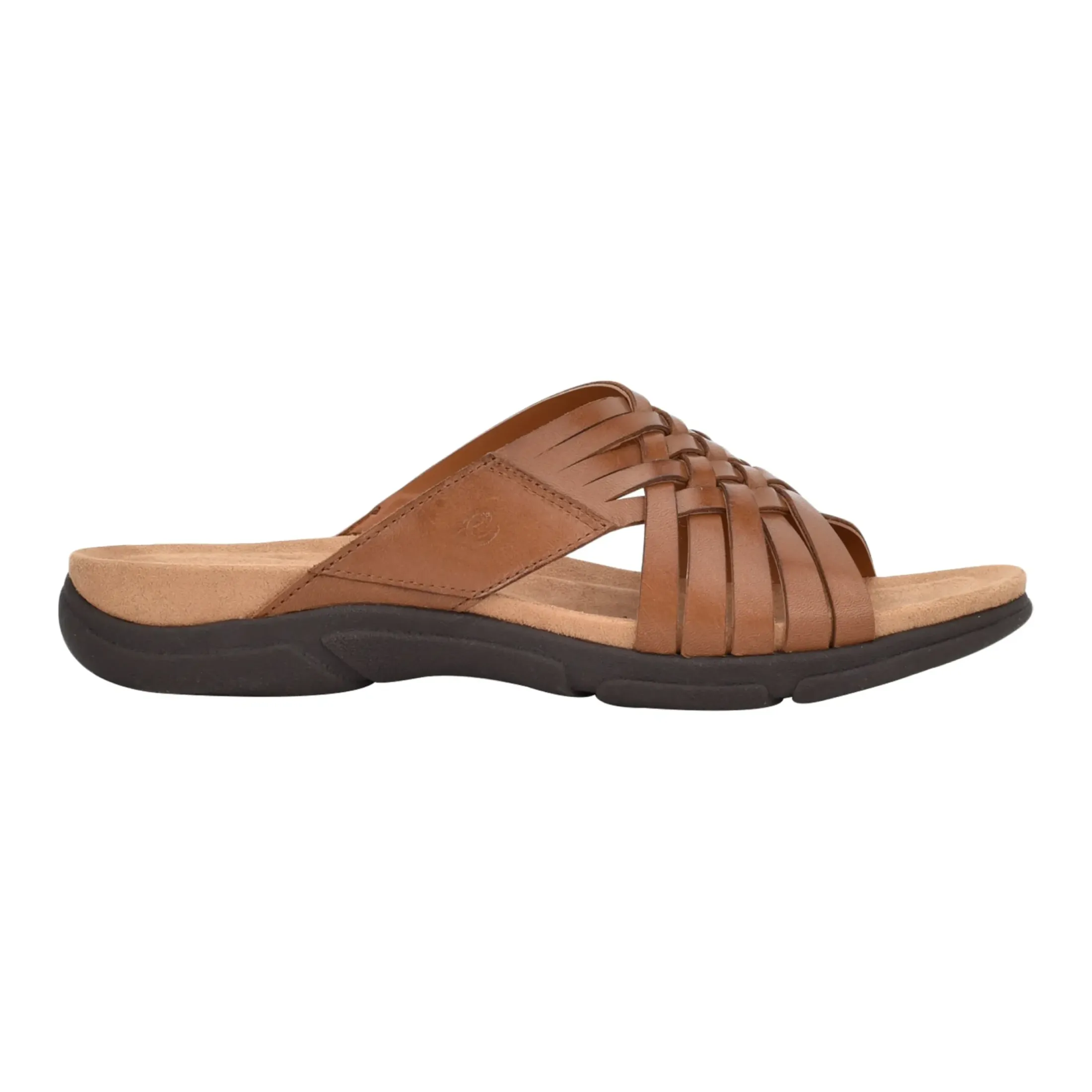 Mar|Casual>Easy Spirit Meadow Slip On Sandals Brown Leather