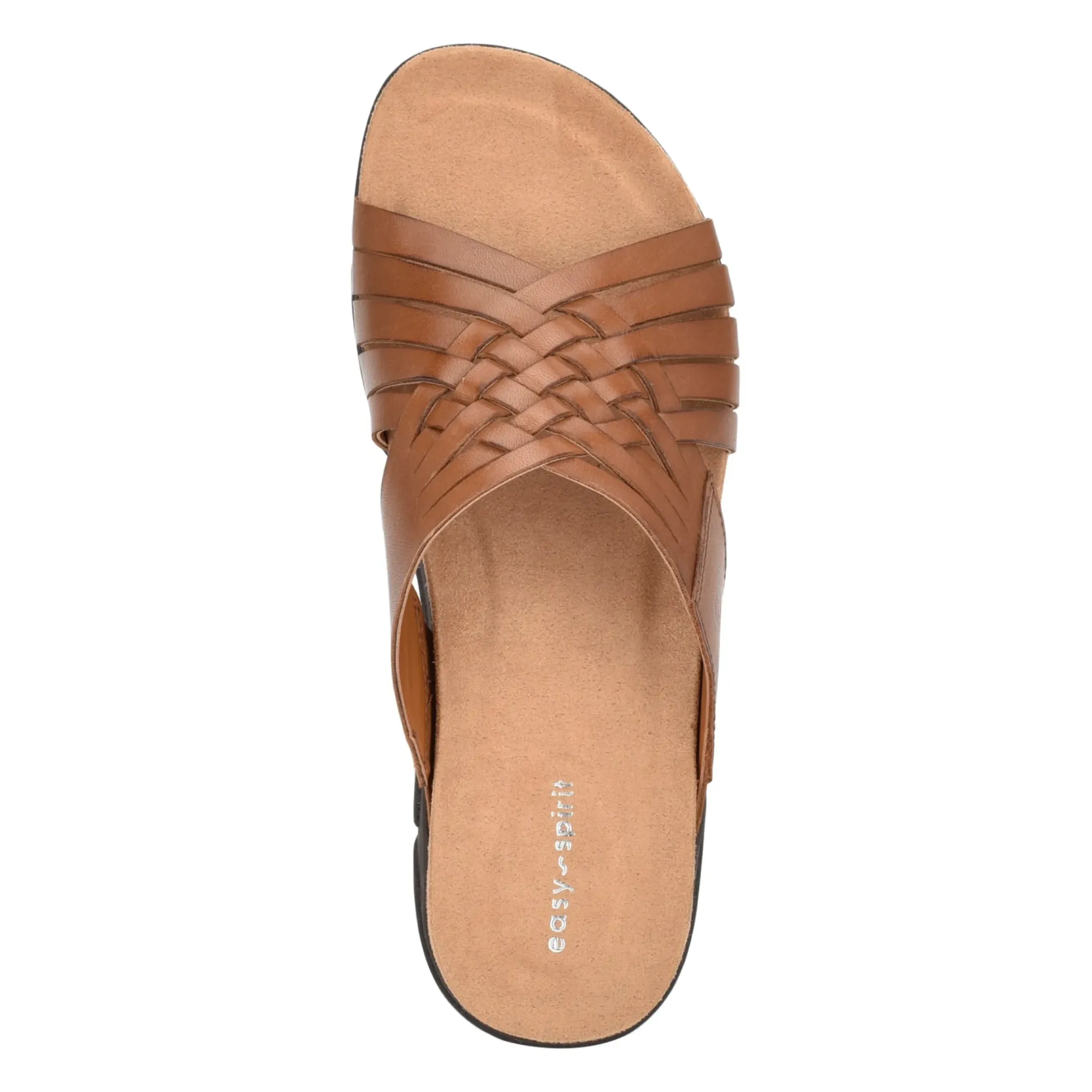 Mar|Casual>Easy Spirit Meadow Slip On Sandals Brown Leather