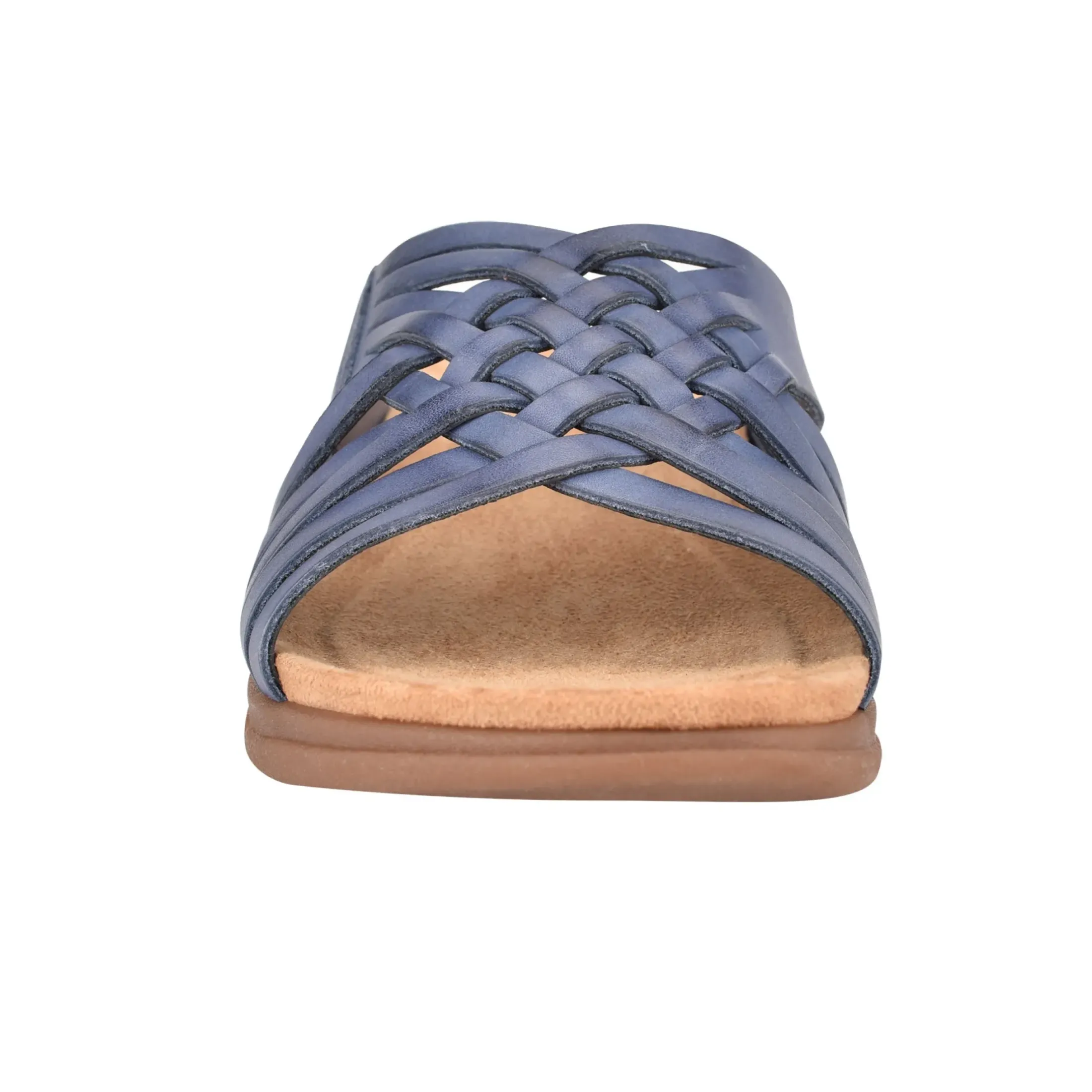 Mar|Casual>Easy Spirit Meadow Slip On Sandals Blue Leather