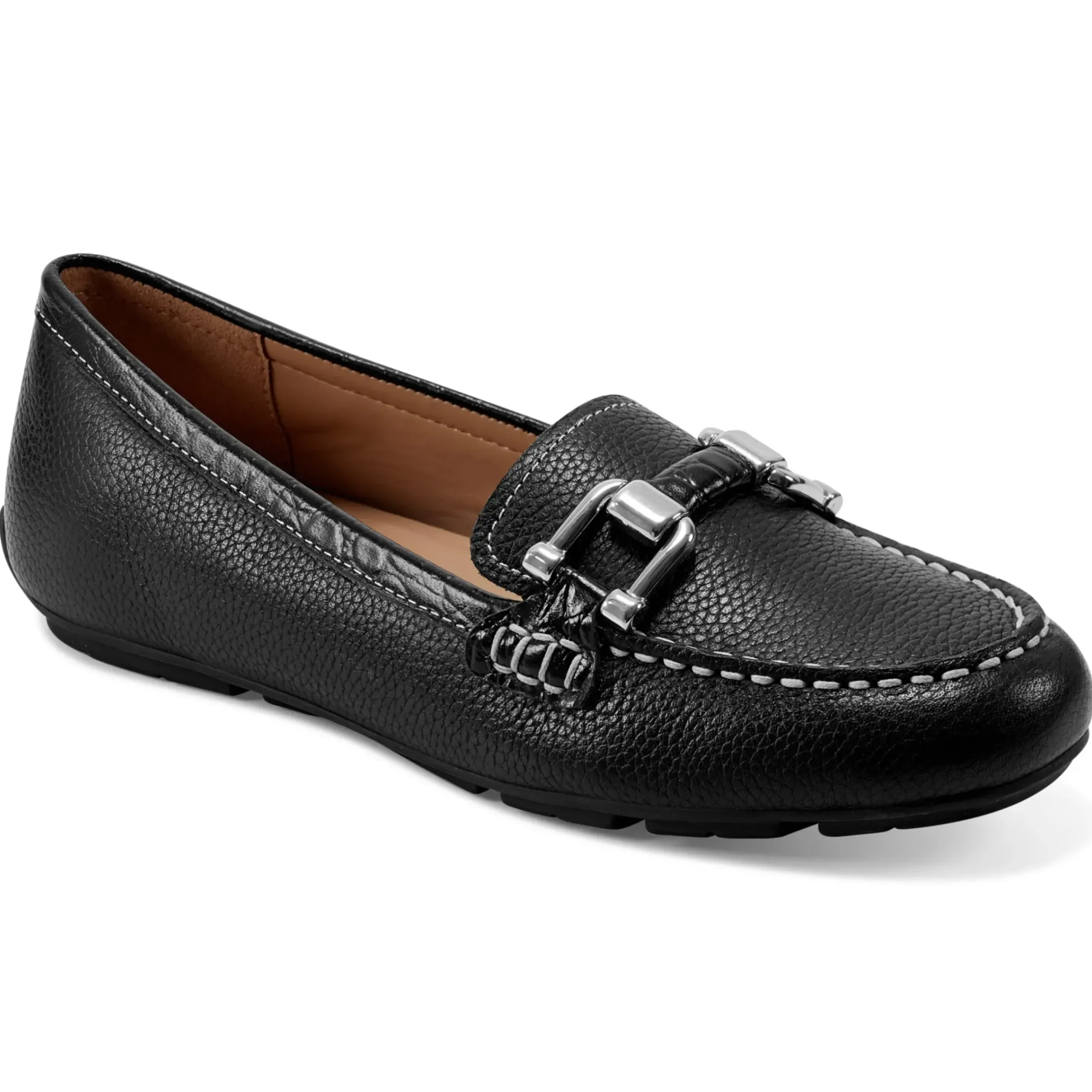 Loafers|Loafers>Easy Spirit Megan Casual Loafers Black Leather
