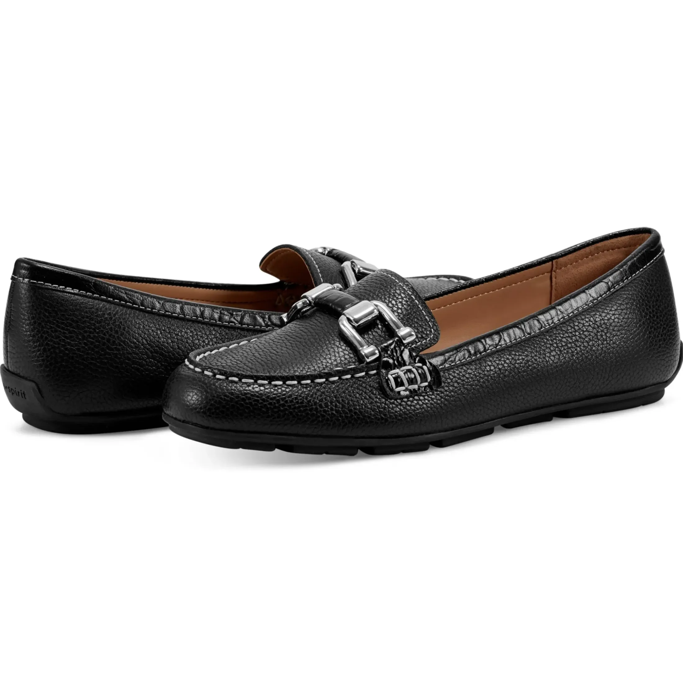 Loafers|Loafers>Easy Spirit Megan Casual Loafers Black Leather