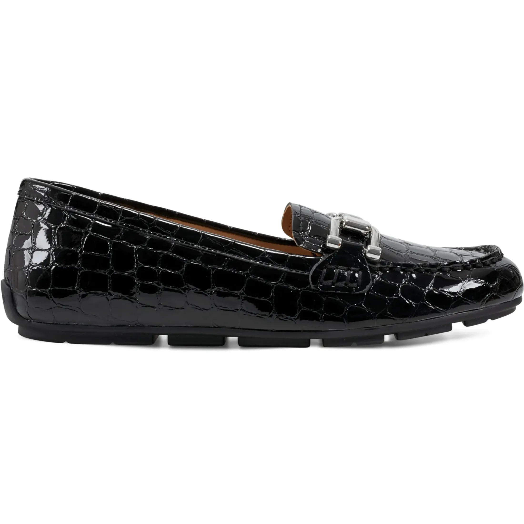 Loafers|Loafers>Easy Spirit Megan Casual Loafers Black Patent Croco