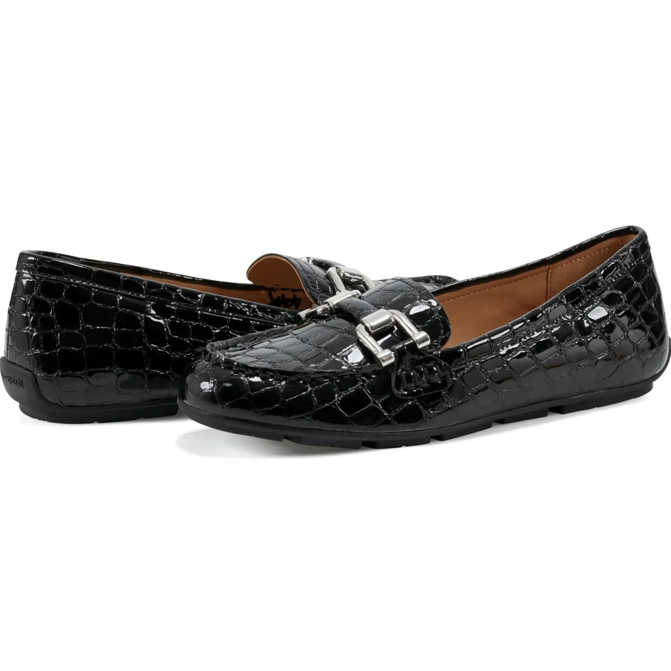 Loafers|Loafers>Easy Spirit Megan Casual Loafers Black Patent Croco