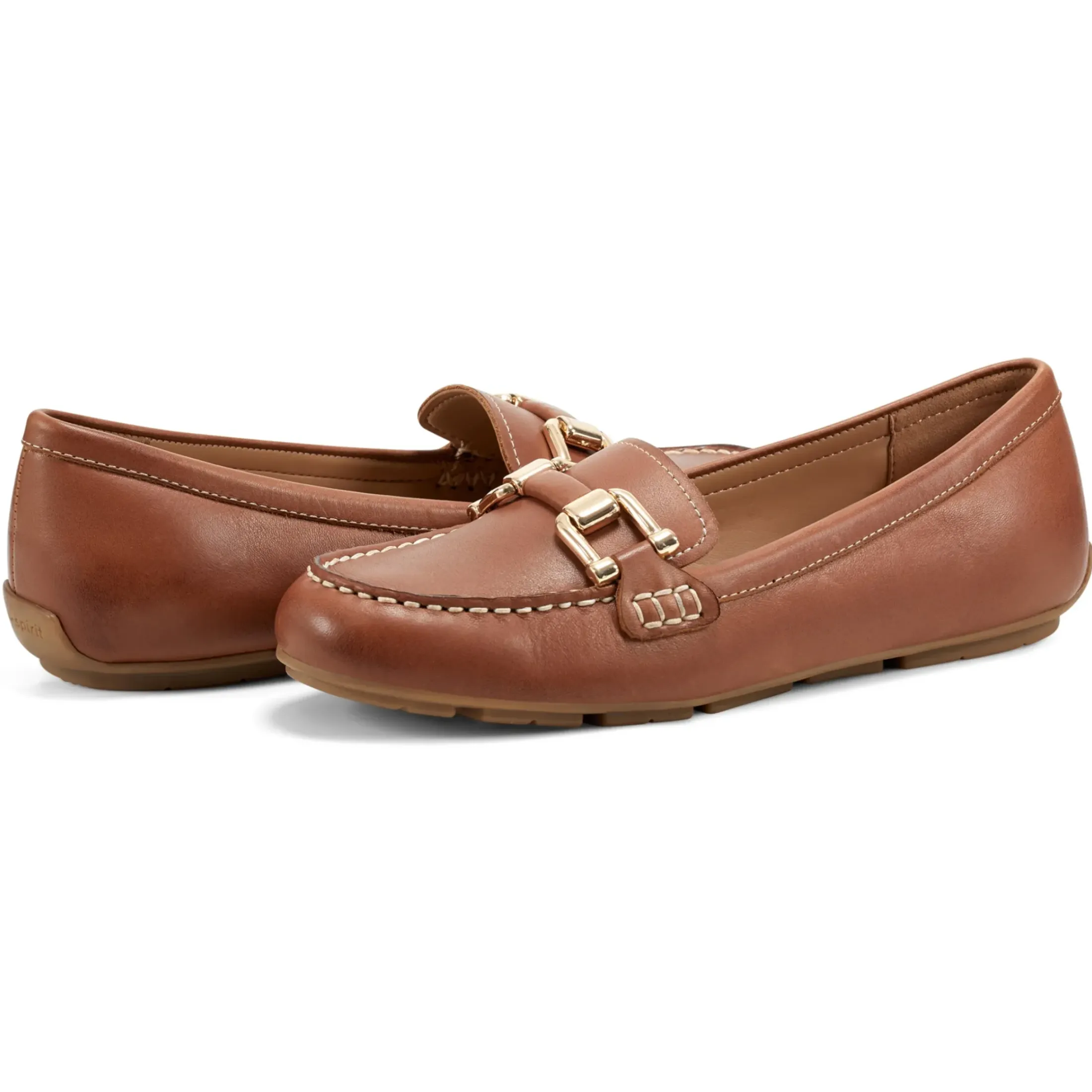 Loafers|Loafers>Easy Spirit Megan Casual Loafers Brown Leather