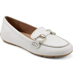 Loafers|Loafers>Easy Spirit Megan Casual Loafers White Leather