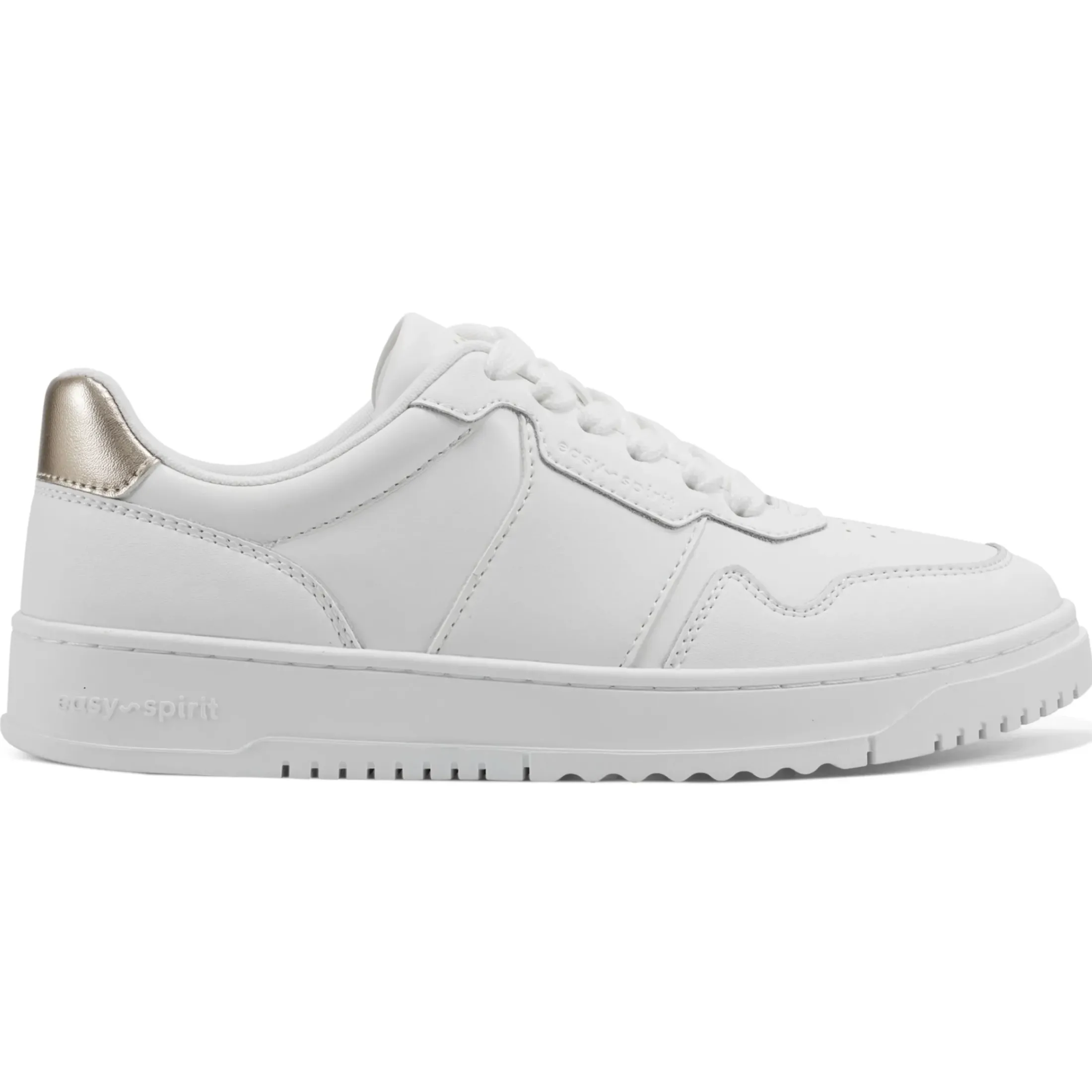 Sneakers|Sneakers>Easy Spirit Merci Lace Up Sneakers White/Gold