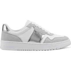 Sneakers|Sneakers>Easy Spirit Merci Lace Up Sneakers White/Silver