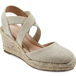 Dress|Sandals>Easy Spirit Meza Espadrille Wedge Sandals Natural Metallic