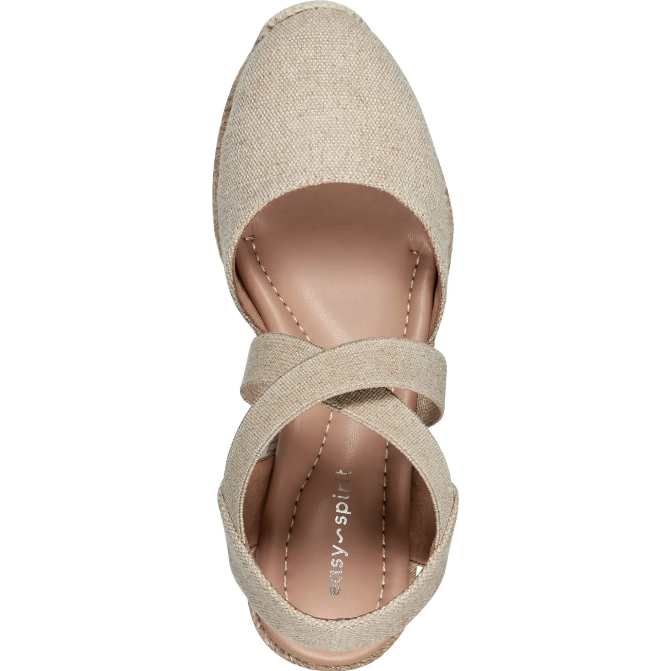 Dress|Sandals>Easy Spirit Meza Espadrille Wedge Sandals Natural Metallic