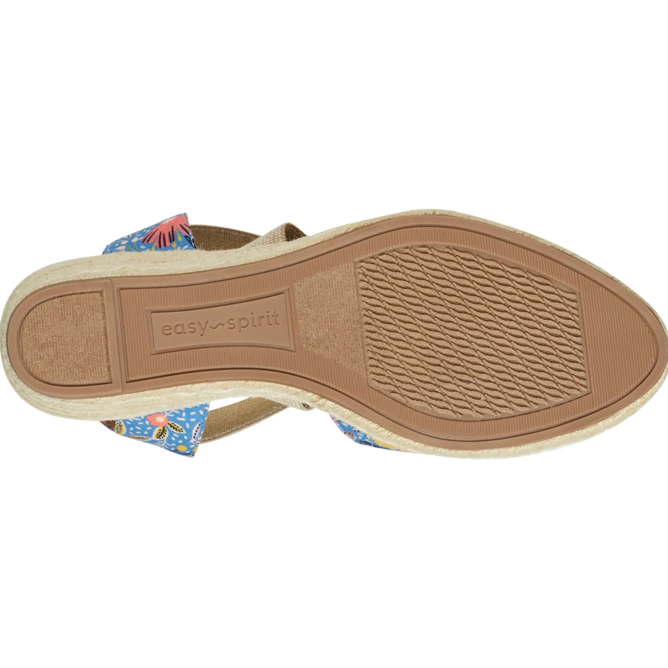 Dress|Sandals>Easy Spirit Meza Espadrille Wedge Sandals Blue Multi Floral