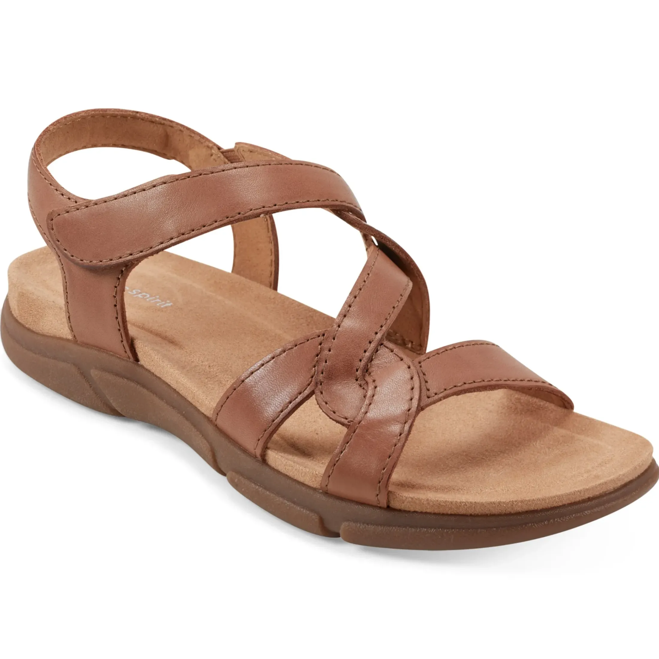 Mar|Casual>Easy Spirit Minny Casual Sandals Brown Leather