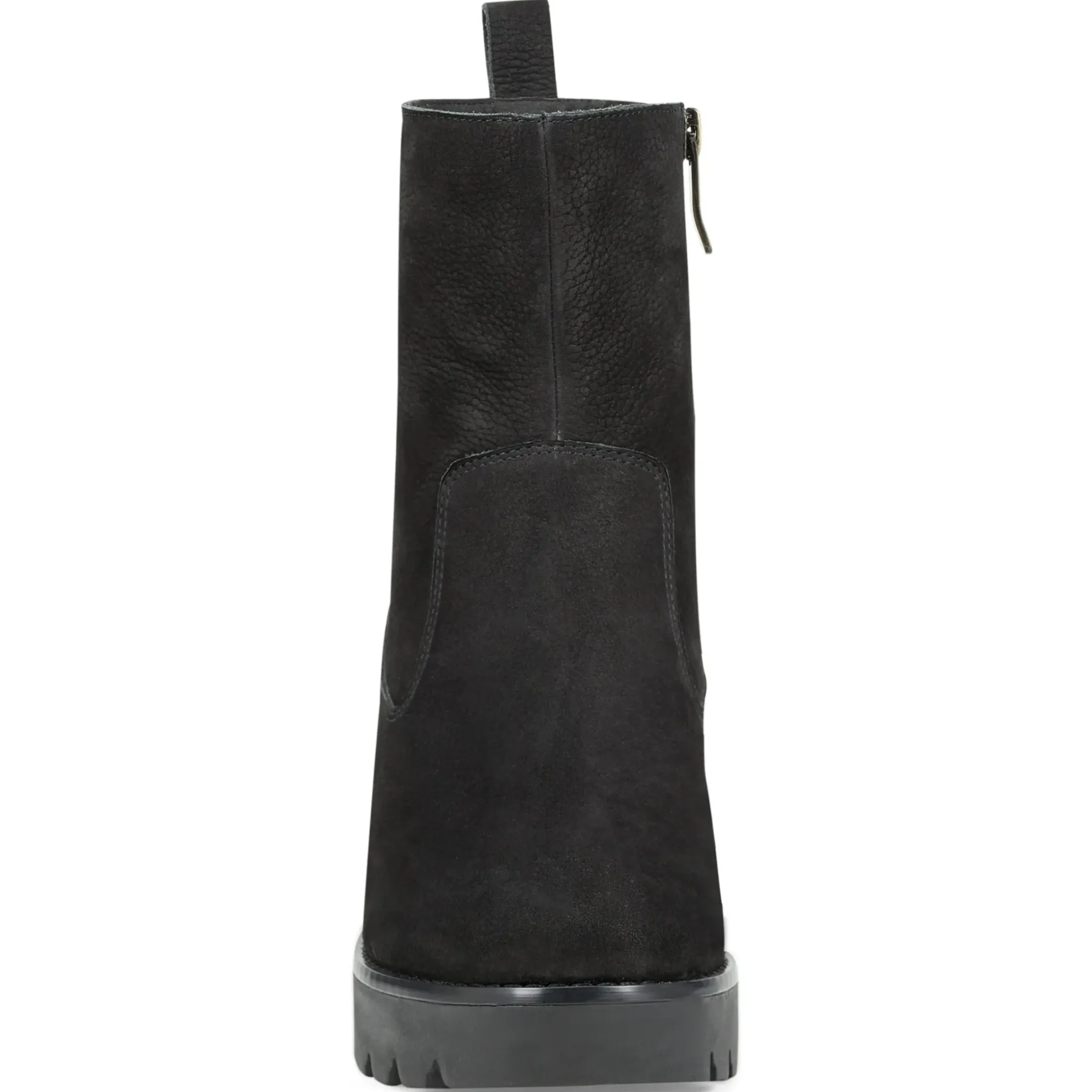 eFlex|eFlex>Easy Spirit Morgan Lug Sole Casual Booties Black Nubuck Leather